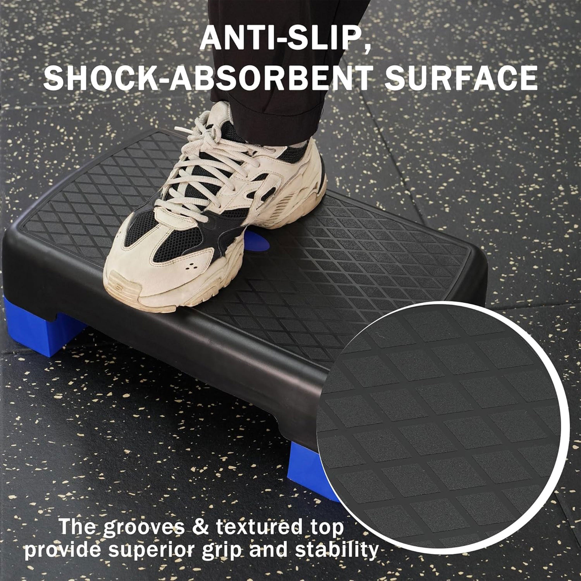 Fitvids 18" Workout Aerobic Stepper Platform with Adjustable Risers (Open Box) - VMInnovations