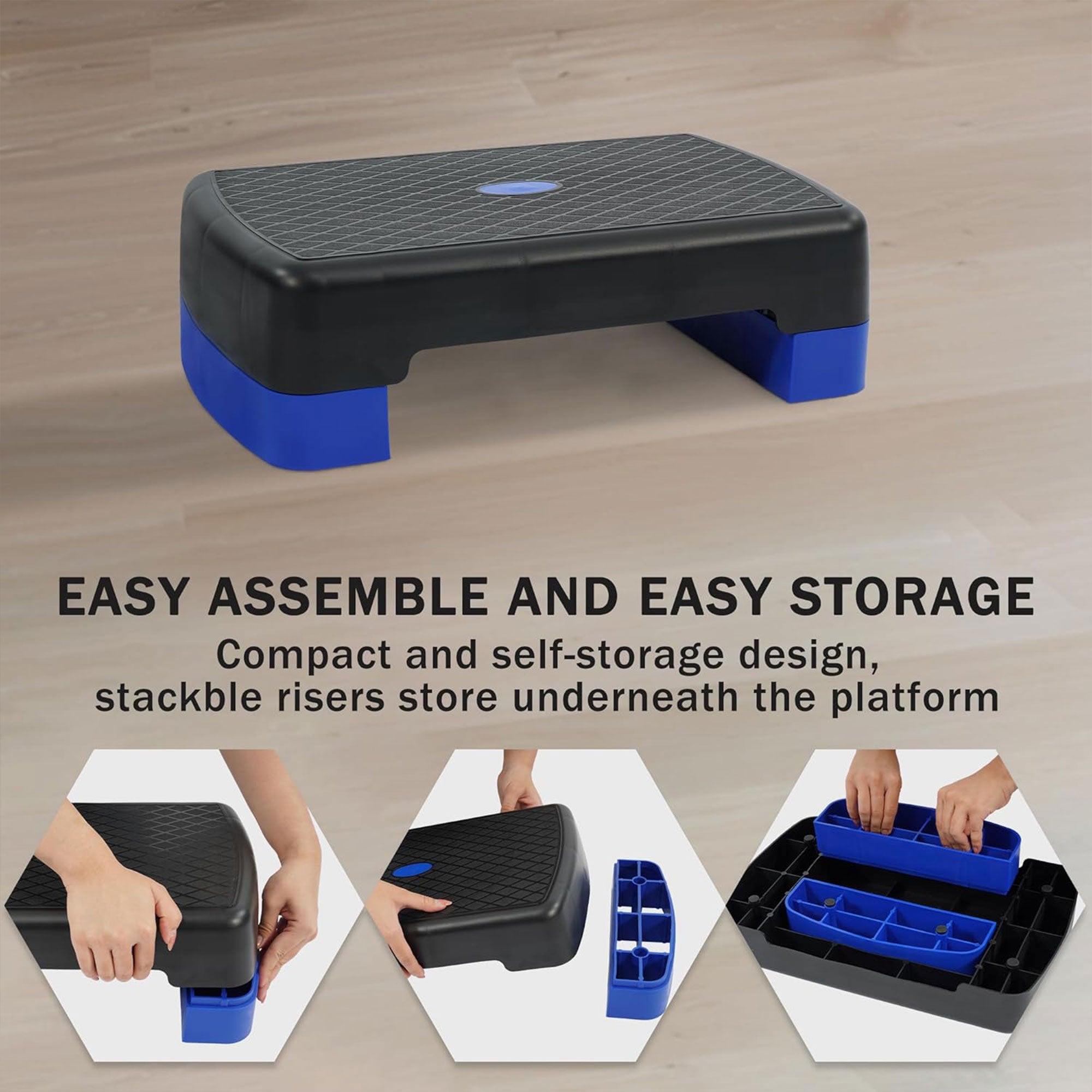 Fitvids 18" Workout Aerobic Stepper Platform with Adjustable Risers (Open Box) - VMInnovations
