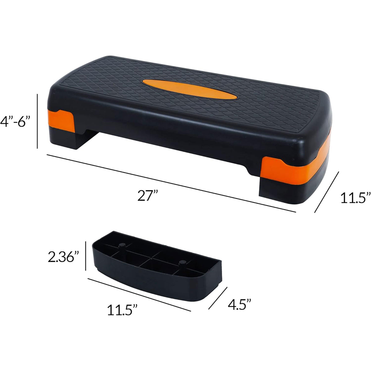 Fitvids Adjustable Aerobic Stepper Platform, Non-Slip Workout, 27" (Open Box)