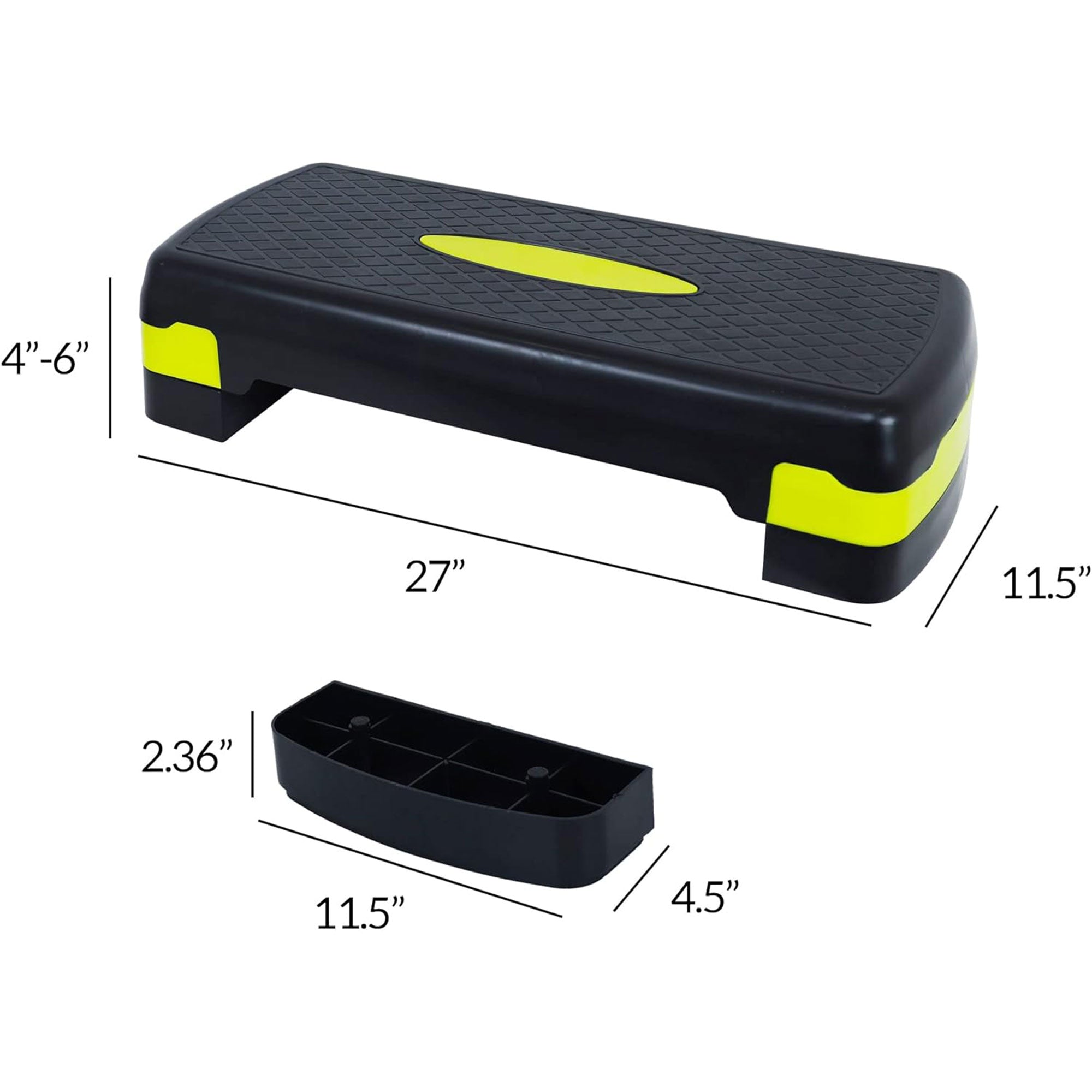 Fitvids Adjustable Aerobic Stepper Platform, Non-Slip Workout, 27" (Open Box)