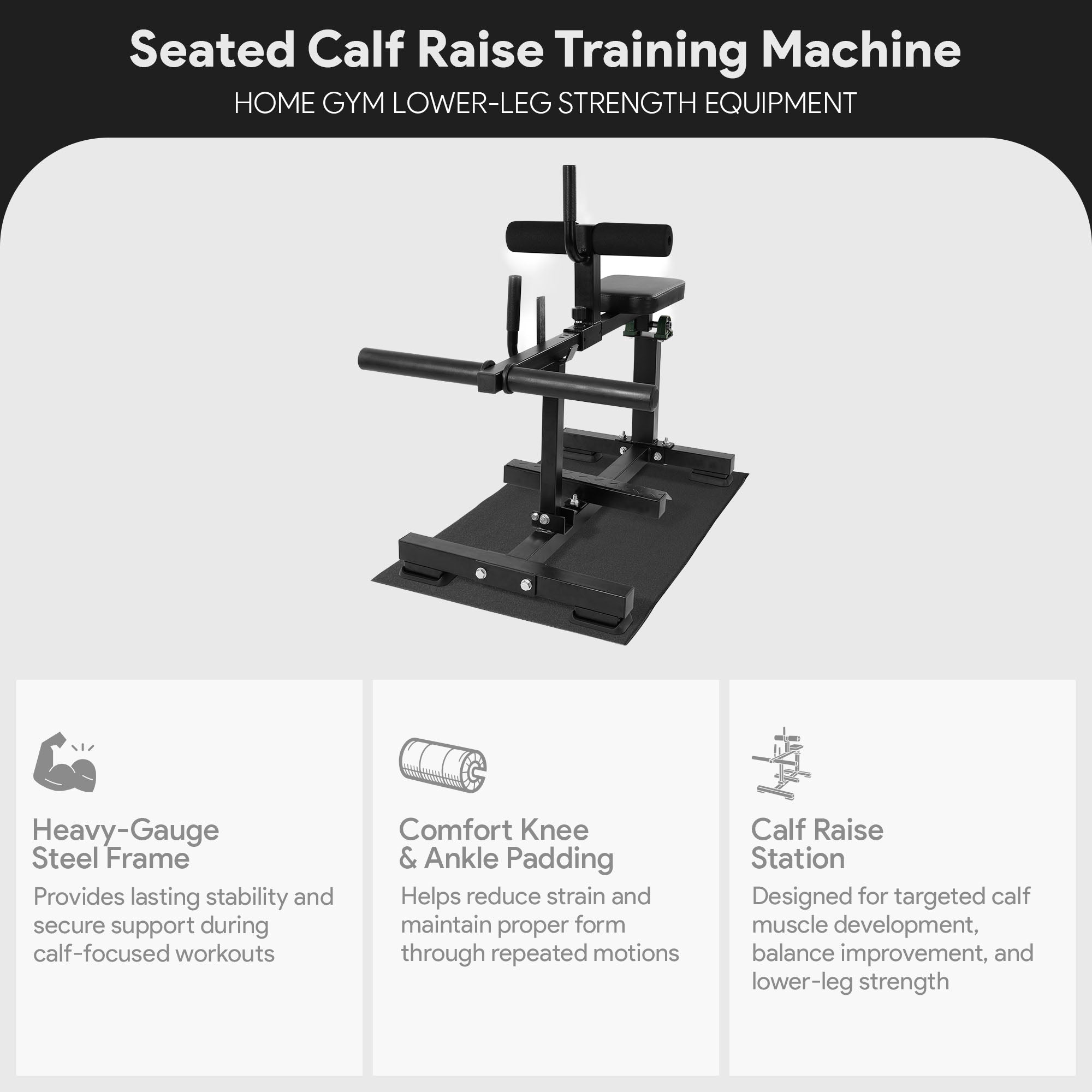 BalanceFrom Fitness Adjustable Seated Calf Raise Machine (Open Box)