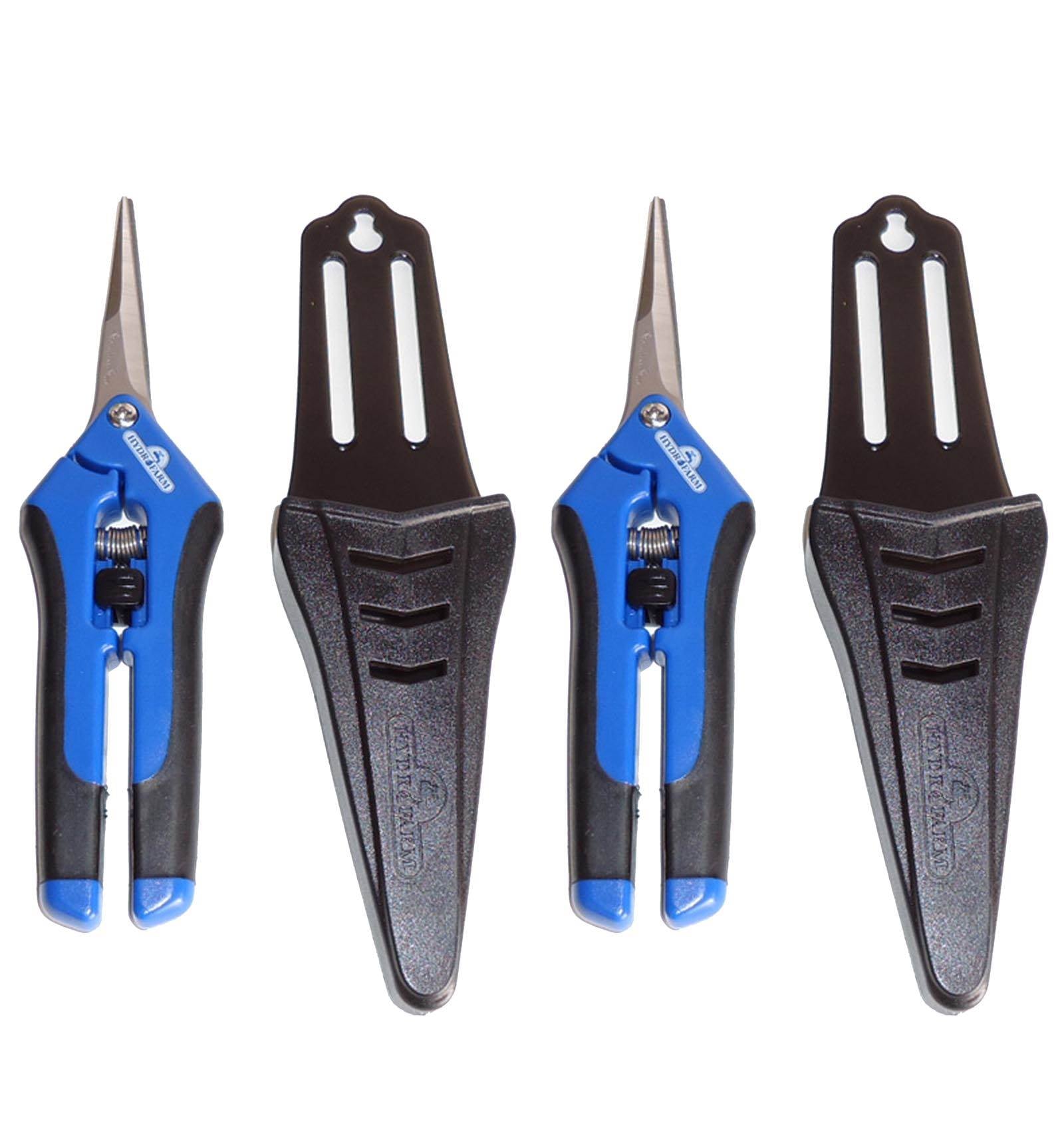Hydrofarm HGPP400C Precision Curved Blade Flower Garden Scissor Pruner (2 Pack)