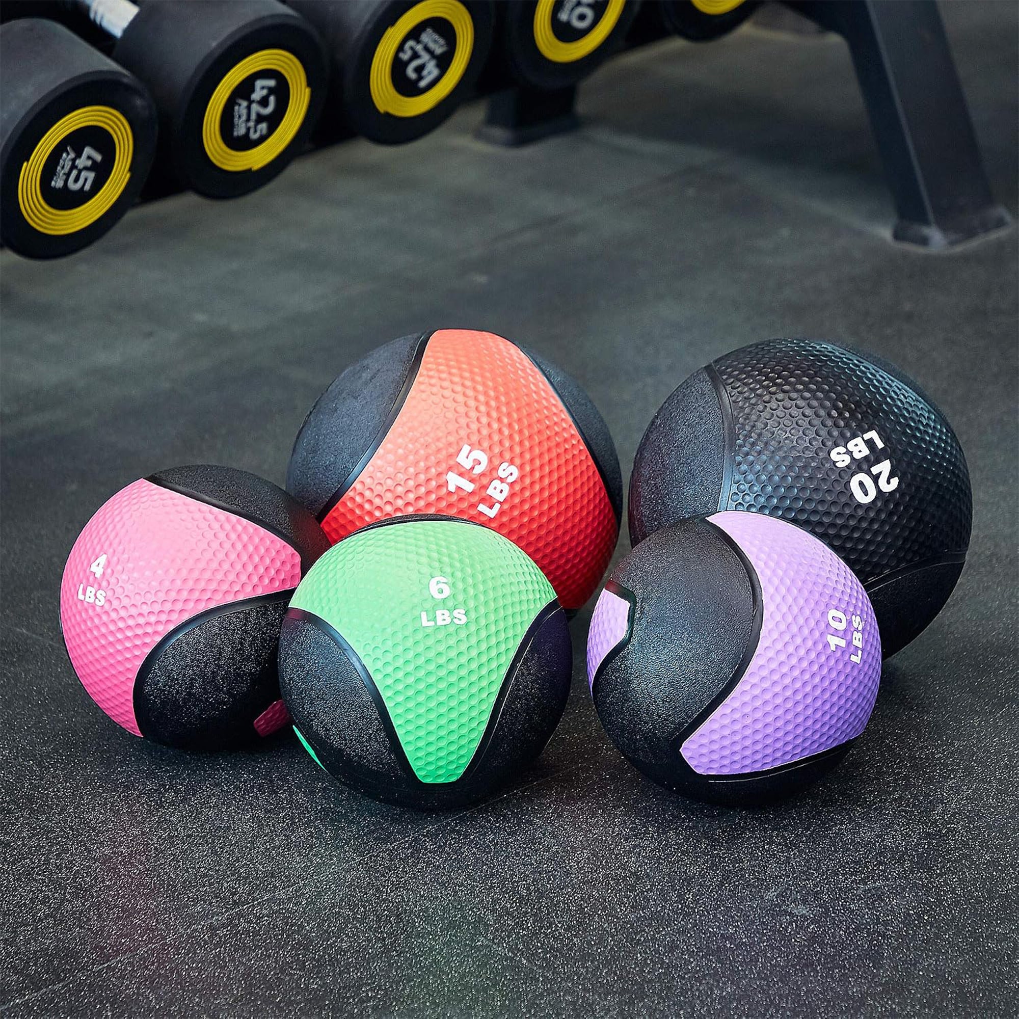Fitvids 12 lb Dual-Texture Medicine Ball for Core and Strength Training, Orange