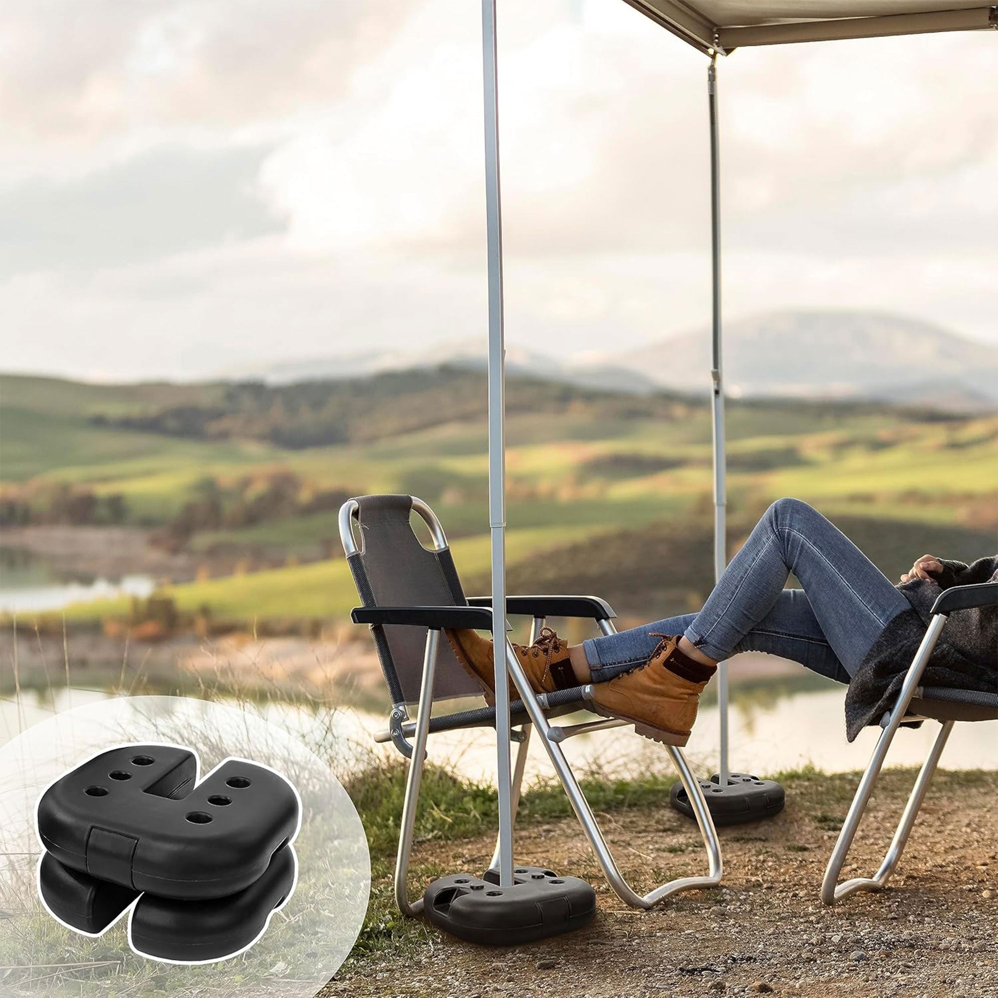 Elevon 4pk Canopy Weights to Secure Tents, Canopies, Umbrellas (Open Box)