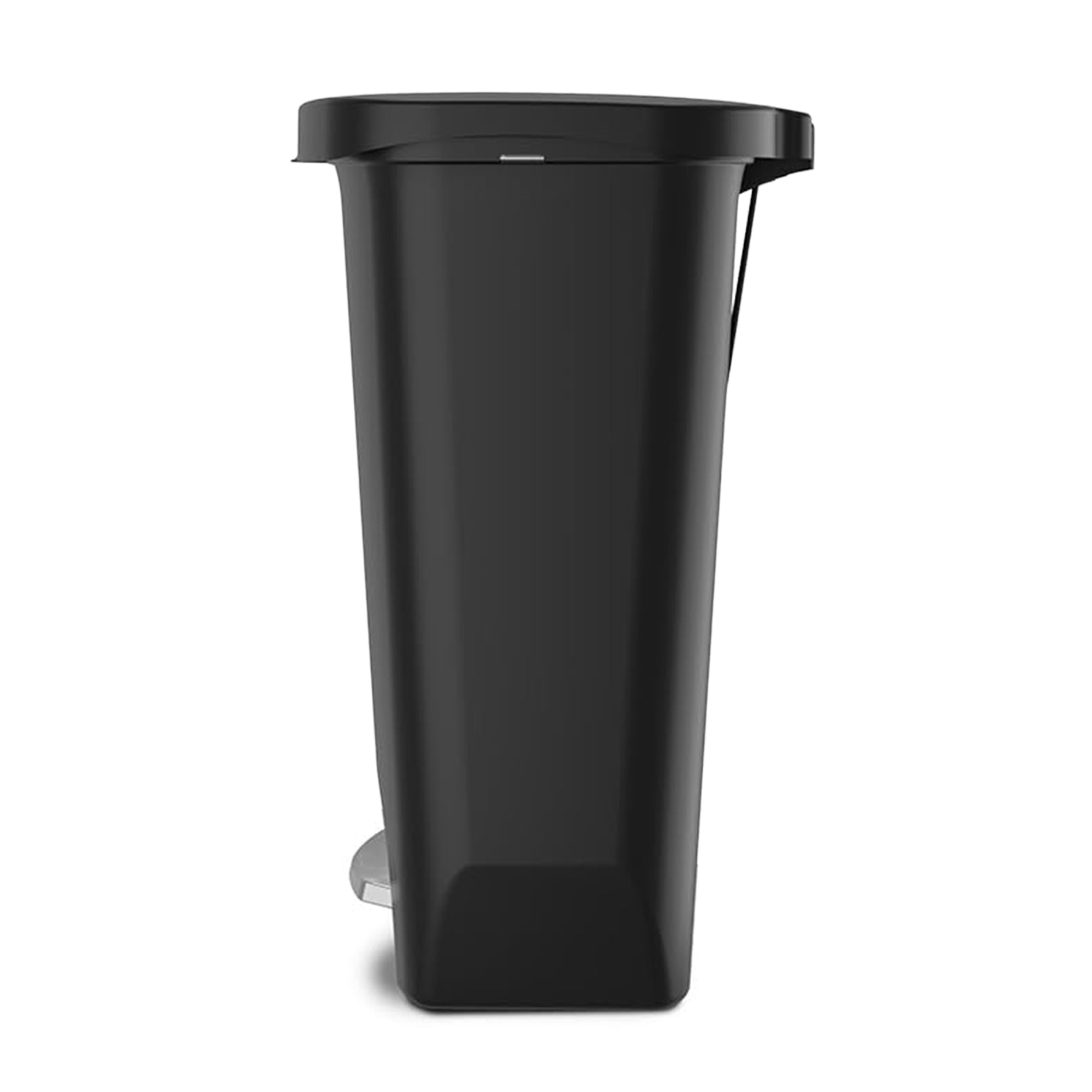 Glad Trash Can with Lid, Stainless Foot Pedal & Garbage Bag Rings, 13 Gal, Black