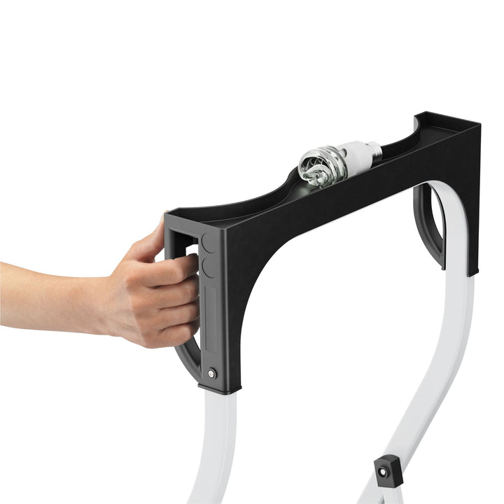 Hailo K75 ComfortLine Step Ladder, 2-Step Foldable Steel Stool for Home Use - VMInnovations