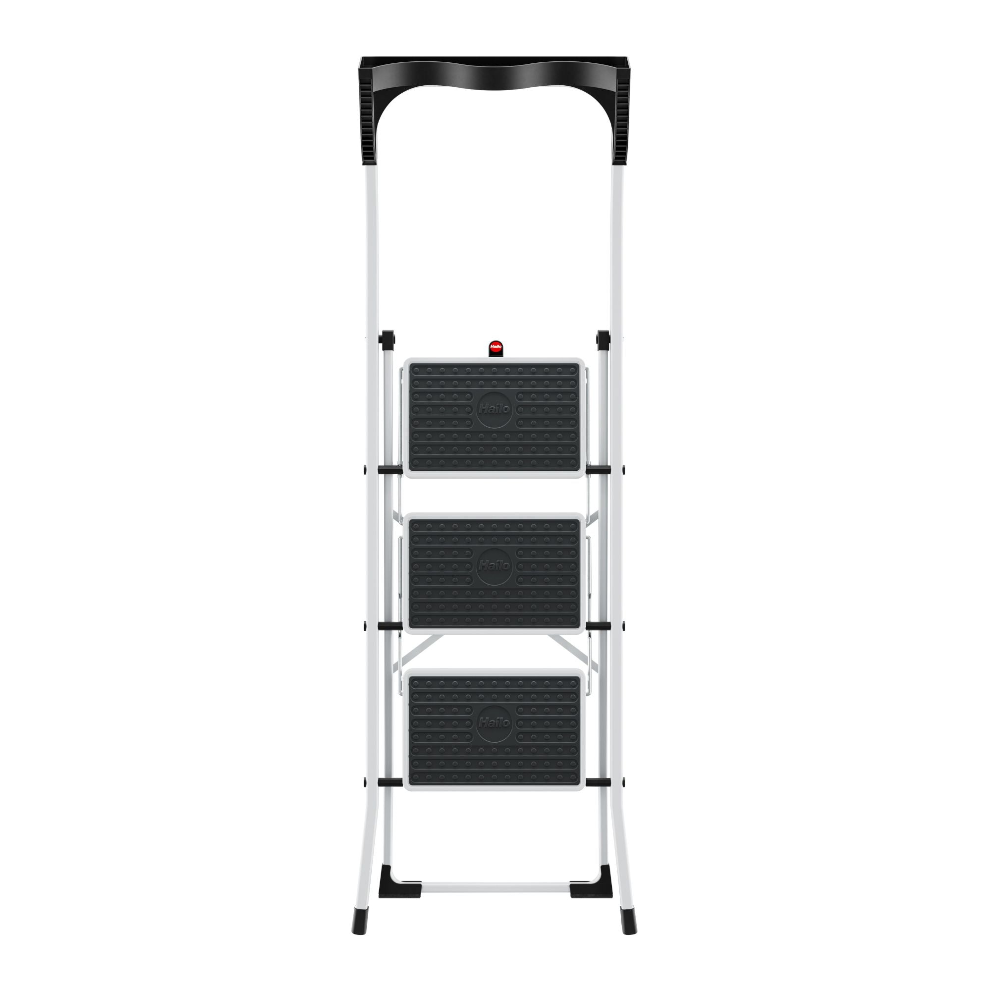 Hailo K75 ComfortLine Step Ladder, 2-Step Foldable Steel Stool for Home Use - VMInnovations