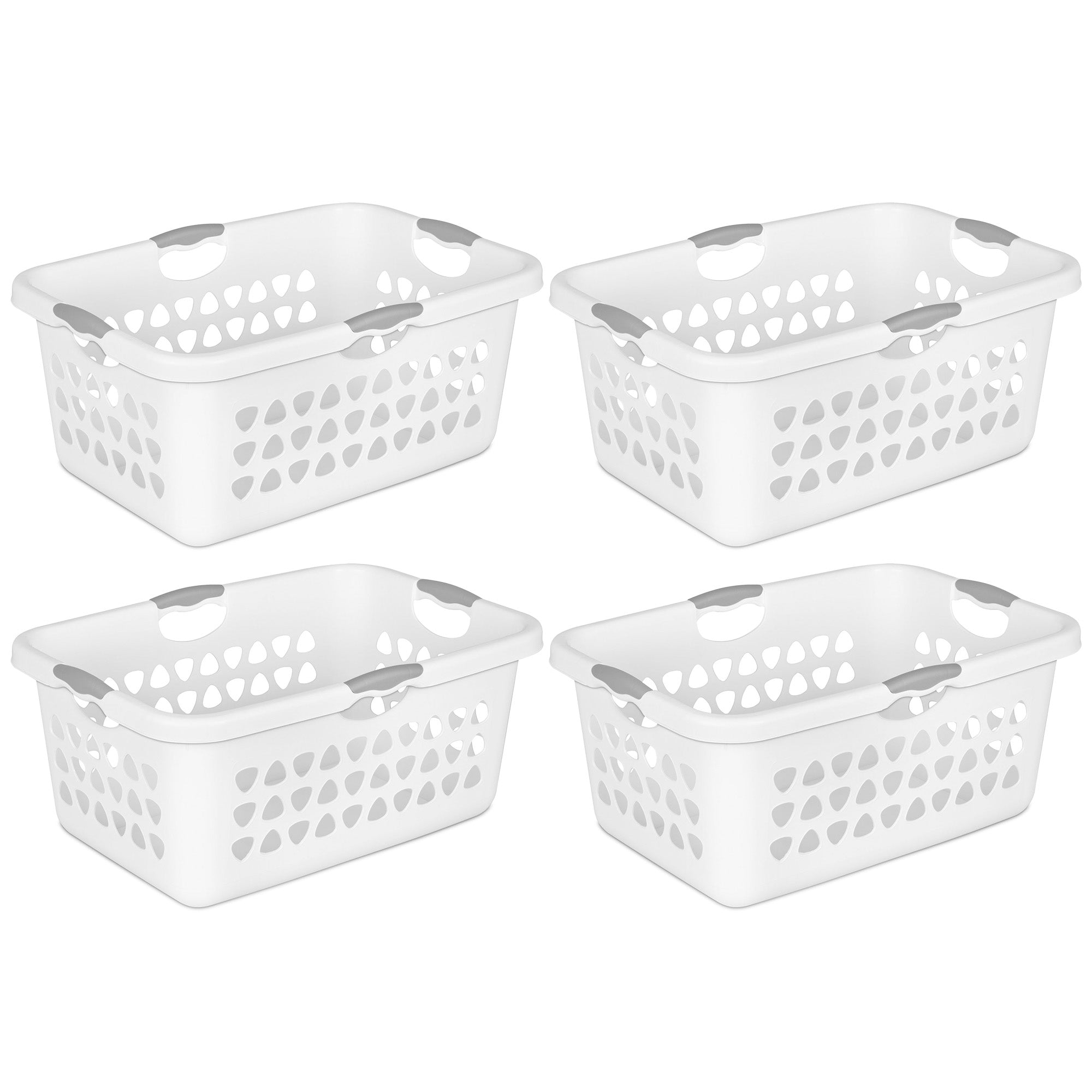 Sterilite Ultra Laundry Basket, 2 Bushel Plastic Hamper with Handles, 4 Pack - VMInnovations