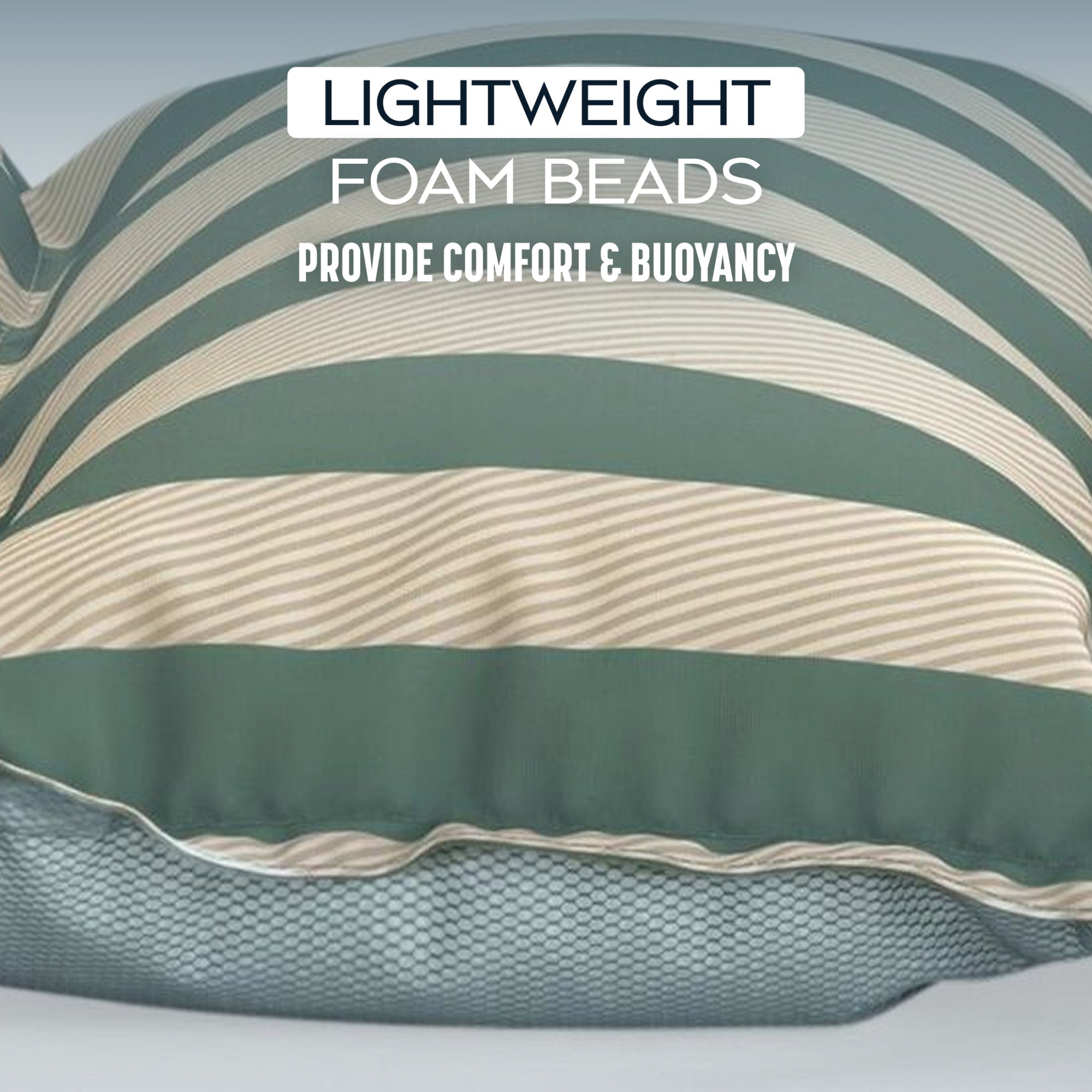 Bestway EVERLUXE Floating Pool Mat, 72" x 35" x 8" Fabric-Covered Pool Lounger - VMInnovations