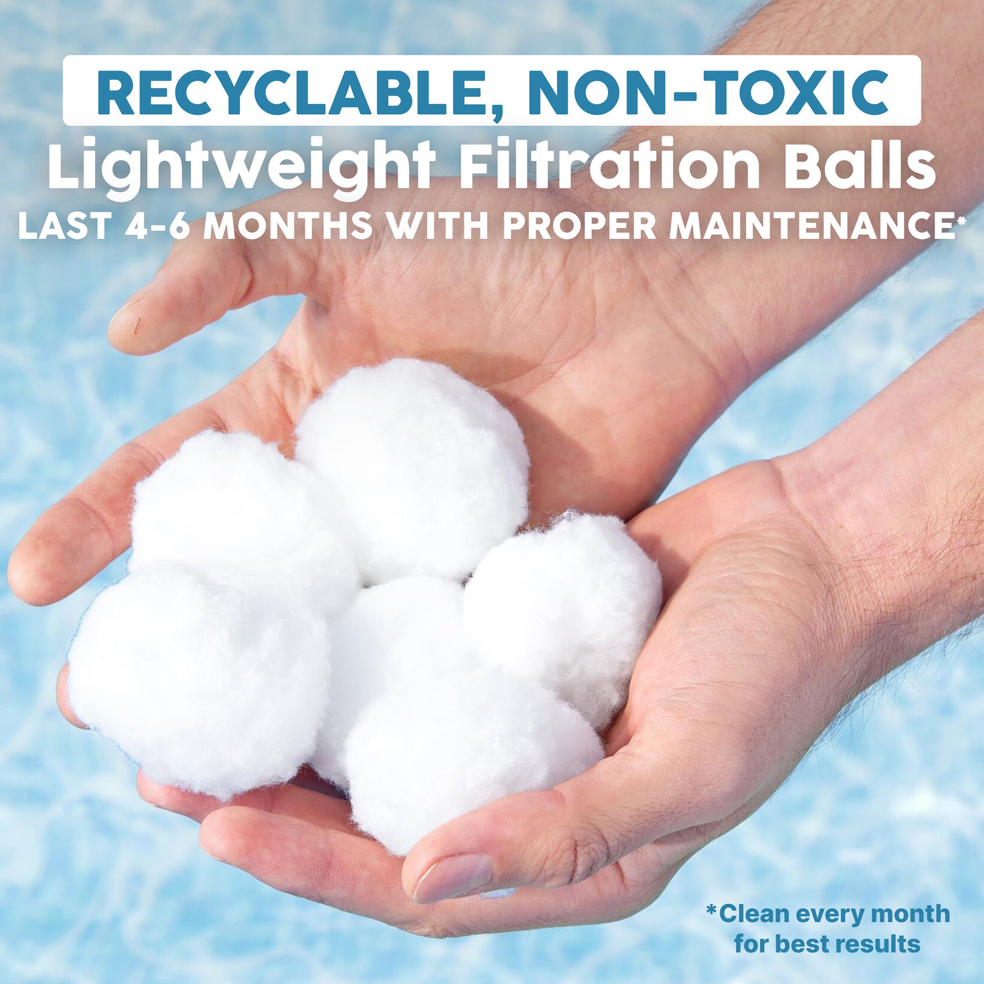Bestway Polysphere Pool Filtration Balls, Washable/Reusable for Easy Maintenance - VMInnovations