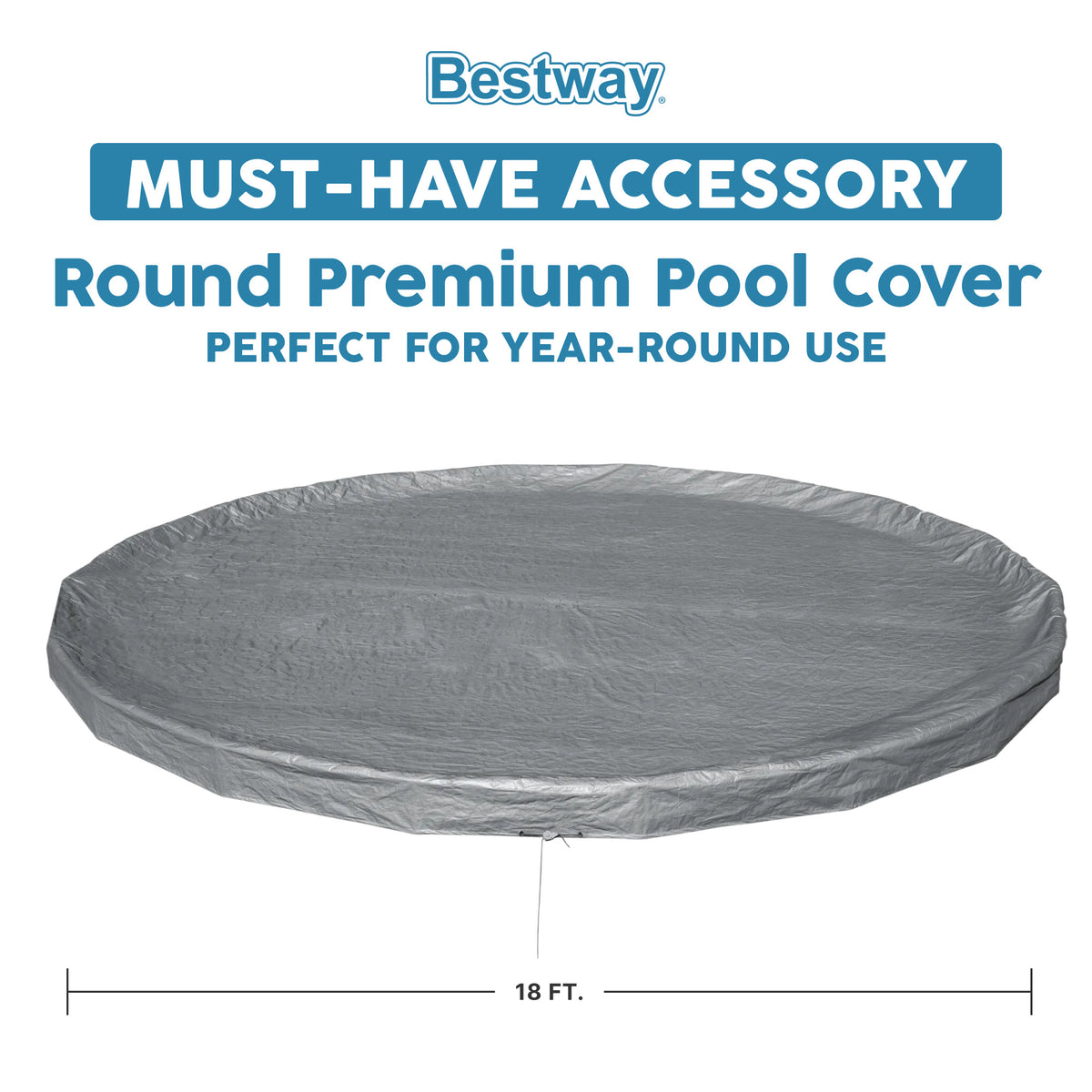 Bestway Round Premium Pool Cover for 18' Above Ground Pools (Open Box)