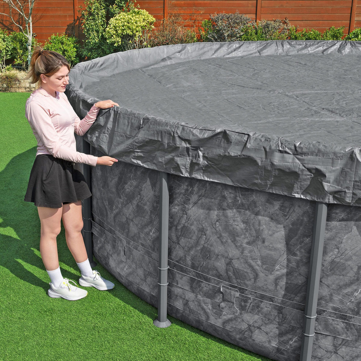 Bestway Round Premium Pool Cover for 18' Above Ground Pools (Open Box)