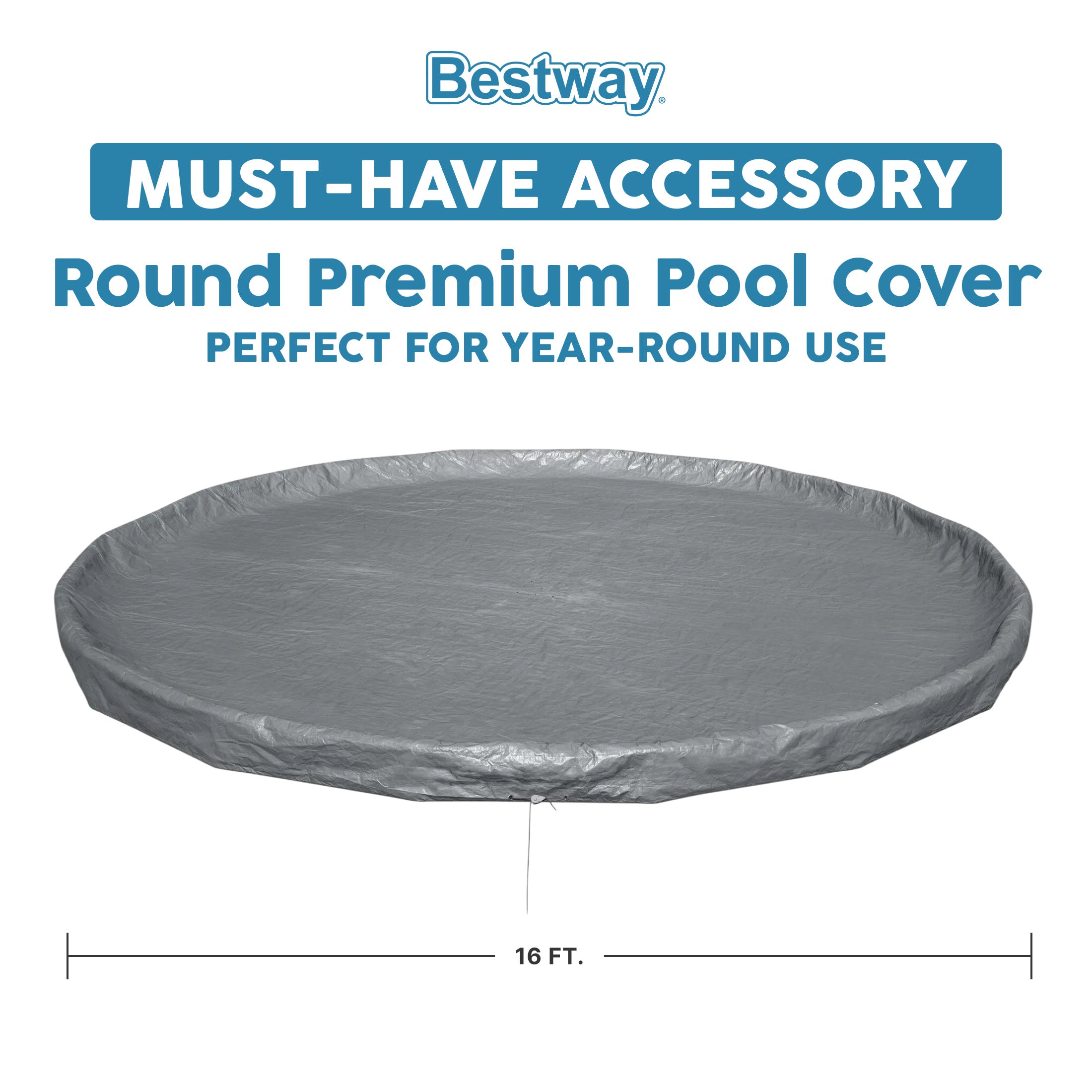 Bestway Round Premium Pool Cover for 16' Above Ground Pools - VMInnovations