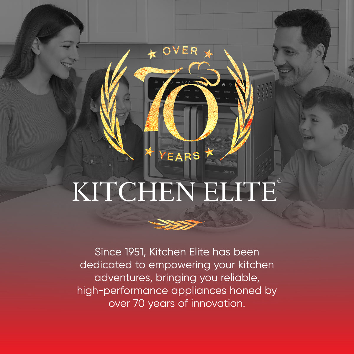 Kitchen Elite 16 Qt French Door Air Fryer Oven, Cooker w/ LED Display (Used) - VMInnovations