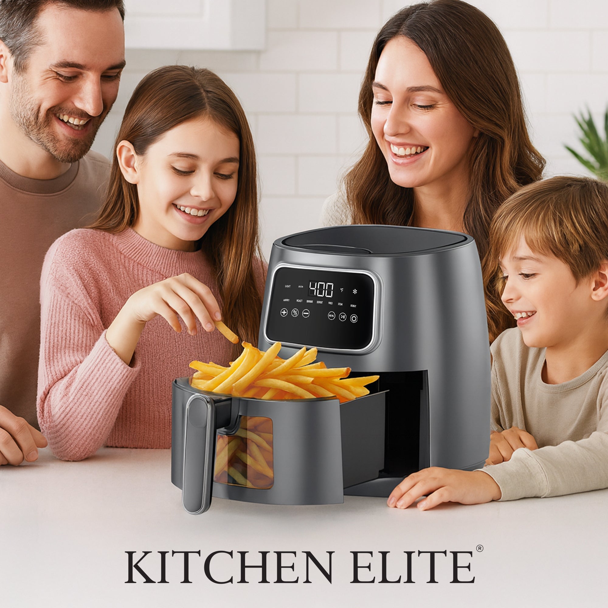 Kitchen Elite 5.5 Qt. Digital Air Fryer, Countertop Cooker LED Screen (Open Box) - VMInnovations