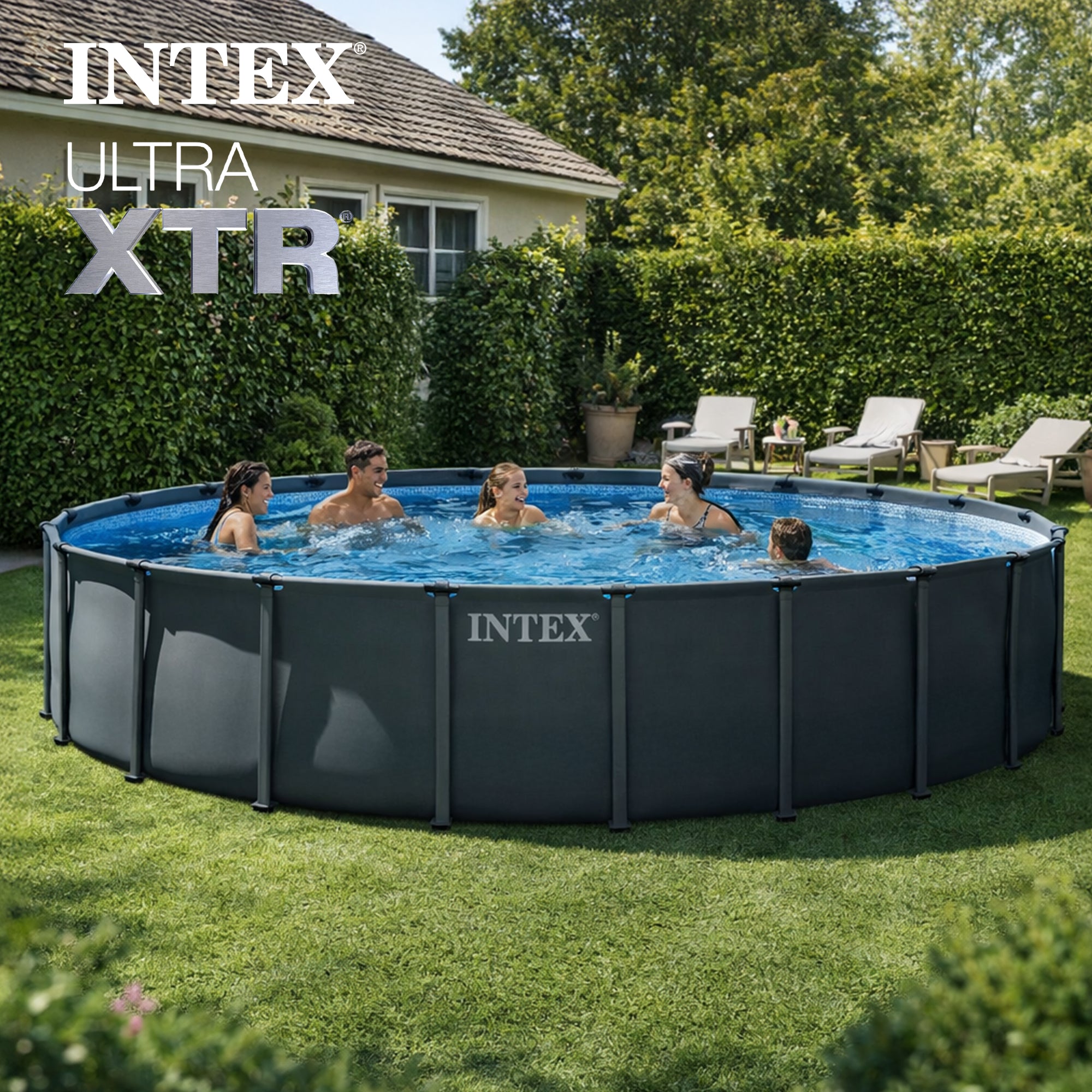 Intex 22' x 48" Ultra XTR Round Frame Above Ground Swimming Pool Set with Pump