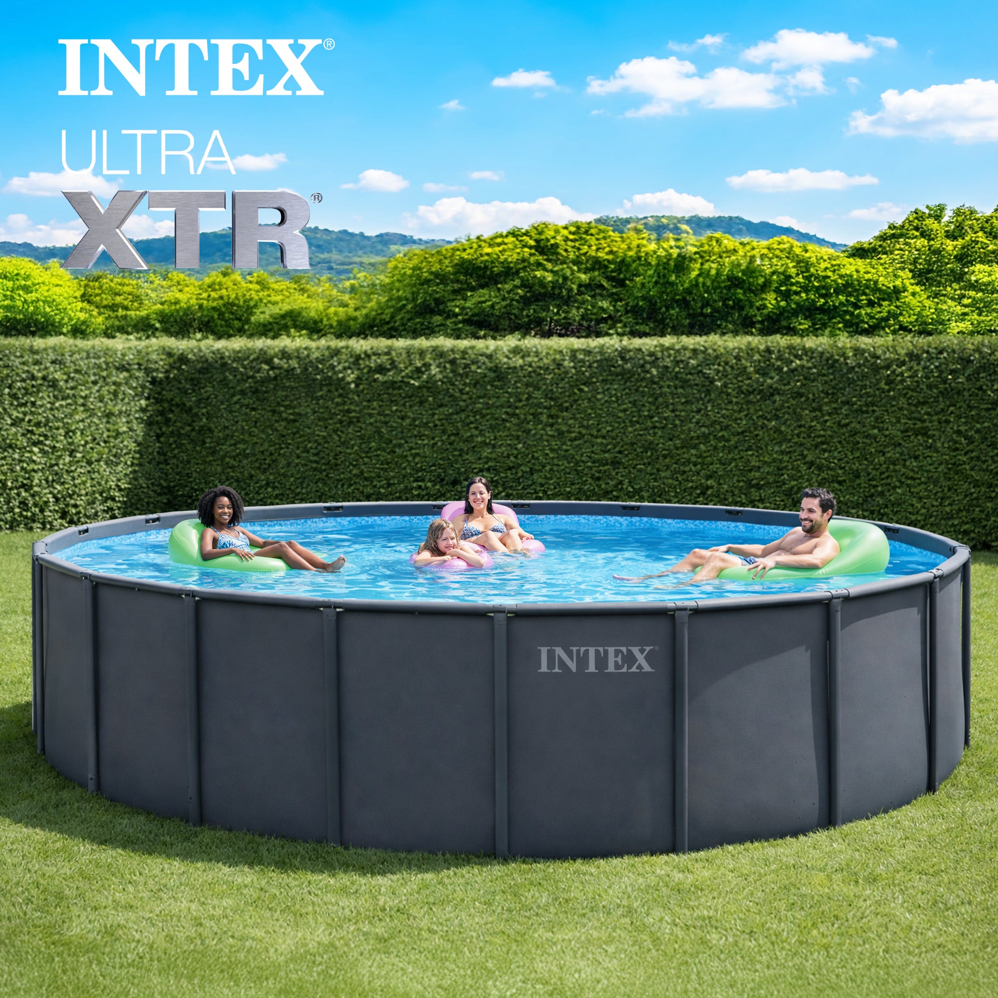 Ultra XTR 18ft x 52in Round Frame Above Ground Swimming Pool Set with Pump(Used) - VMInnovations
