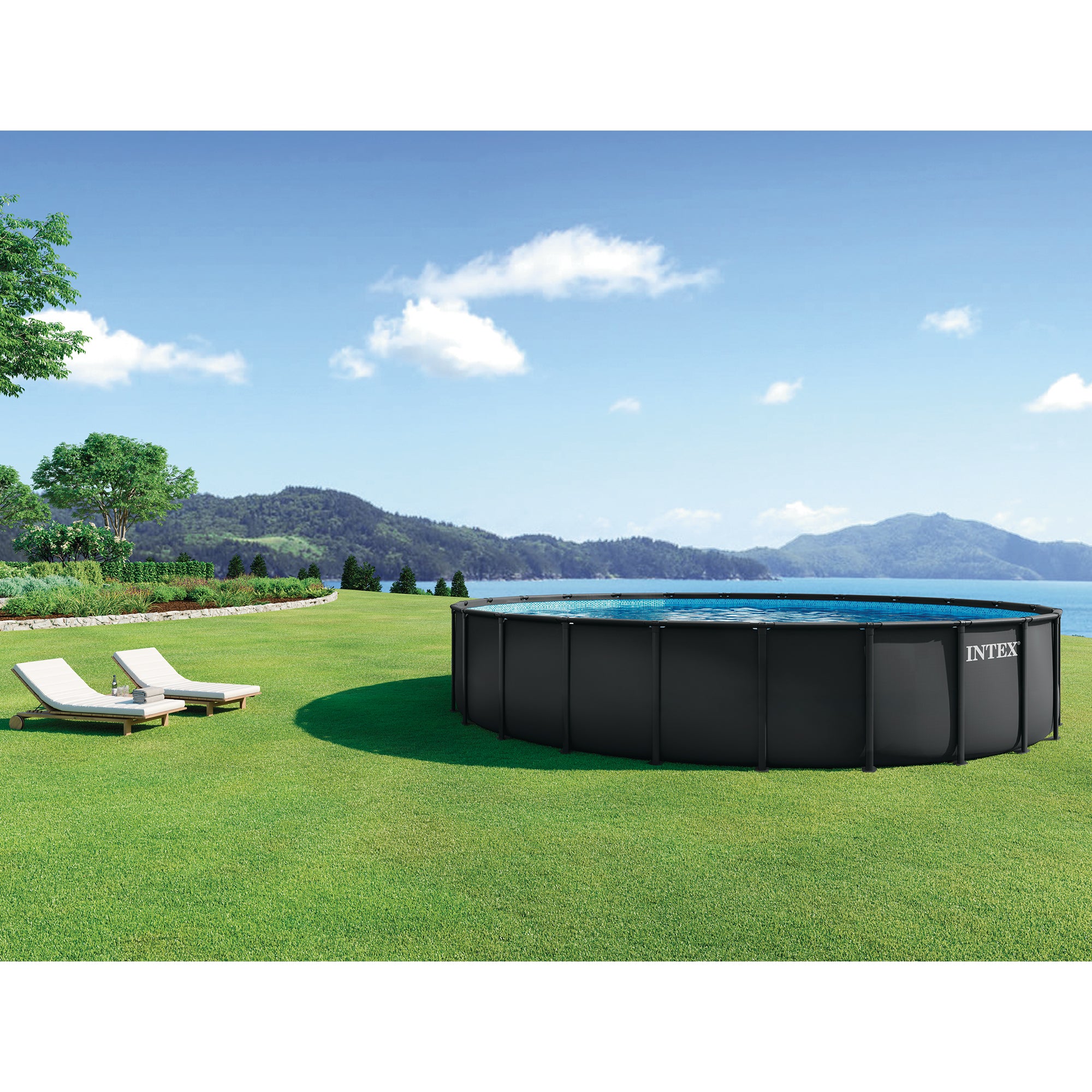 INTEX Ultra XTR 24ft x 52in Round Frame Above Ground Swimming Pool w/Pump (Used)