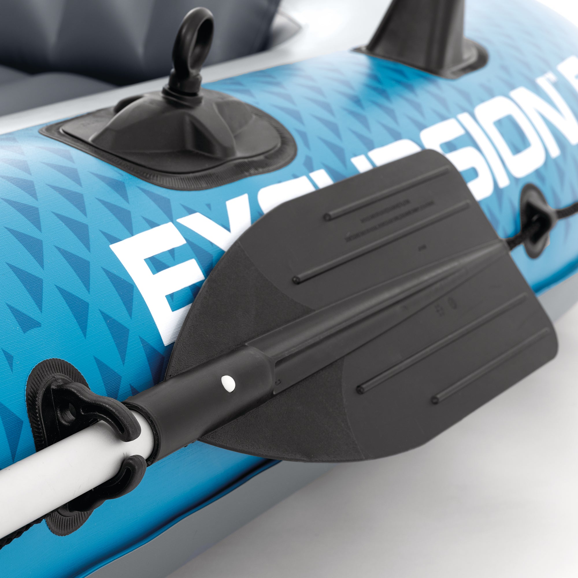 INTEX Excursion 5 Inflatable Boat Set with 54" Oars, Pump, & Rod Holders (Used) - VMInnovations