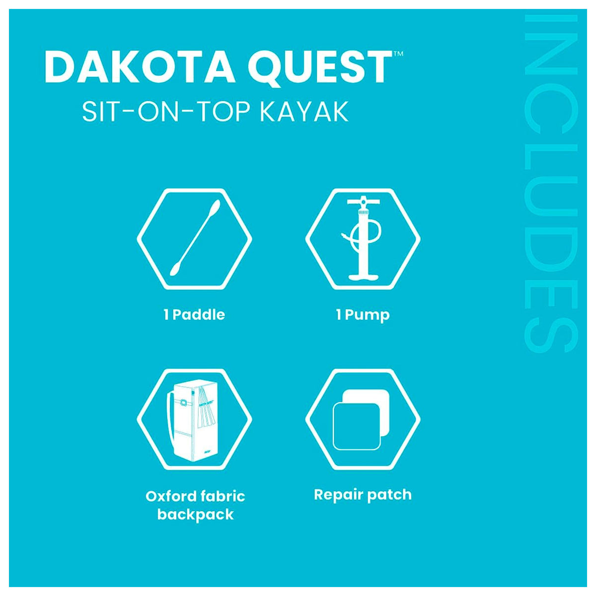 INTEX 68245EP Dakota Quest Sit-On-Top Inflatable Kayak