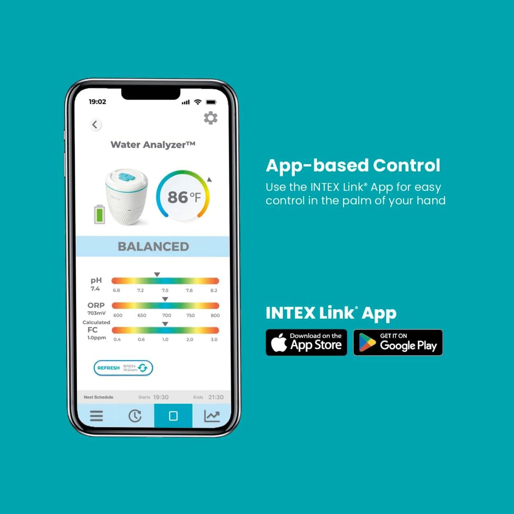 Smart Pool Water Analyzer w/App for Saltwater System & Sand Filter Pump Open Box - VMInnovations