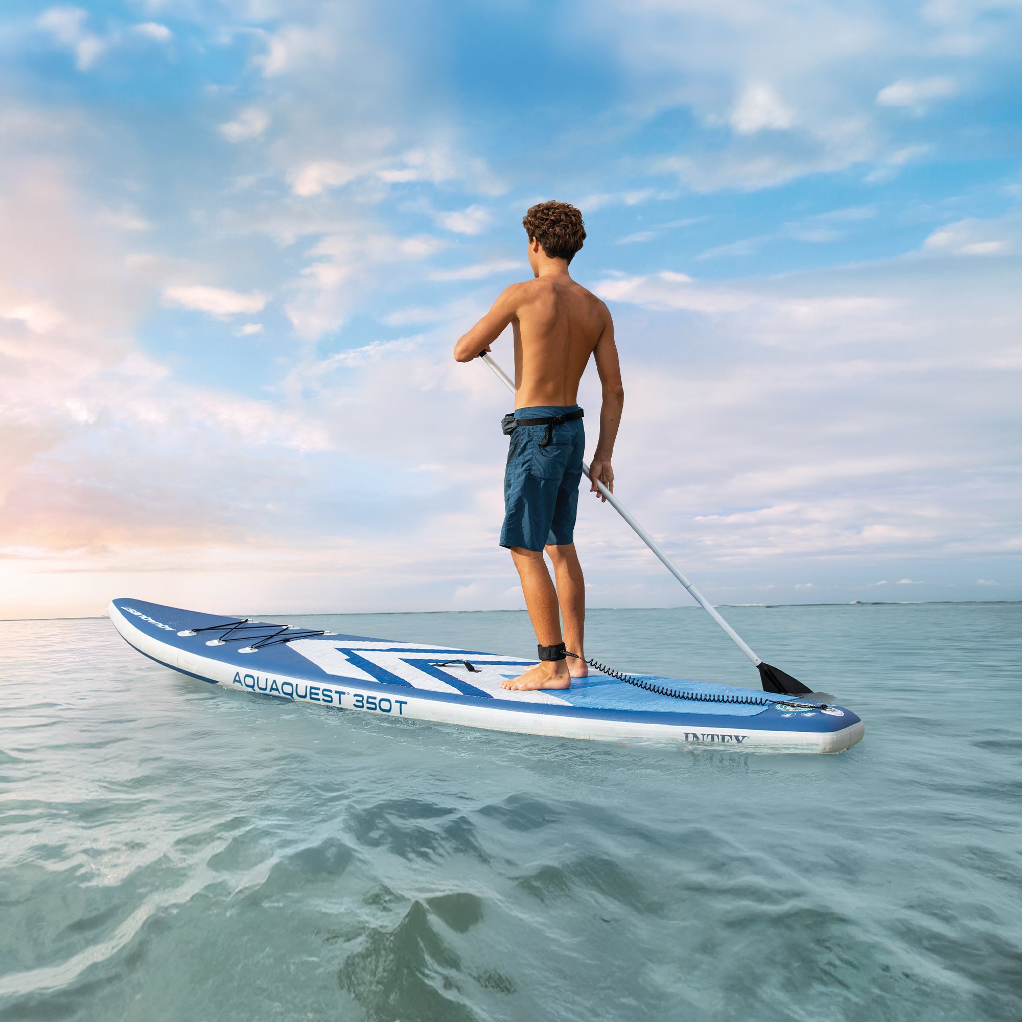 INTEX 68247EP AquaQuest 350T 10ft Inflatable Paddle Board Touring Set - VMInnovations