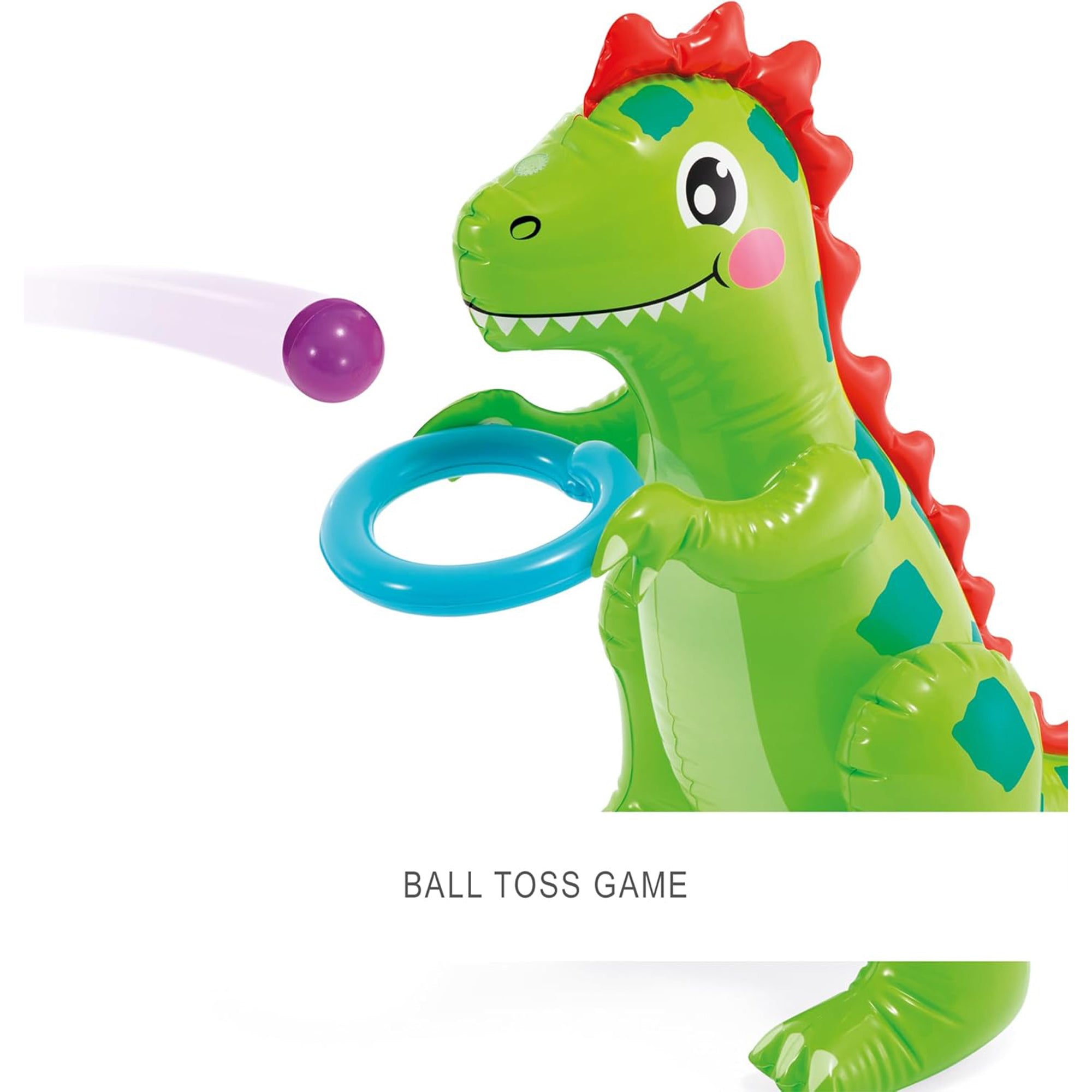 INTEX Dino Park Inflatable Kiddie Pool with Slide & Splash Pad (Open Box) - VMInnovations