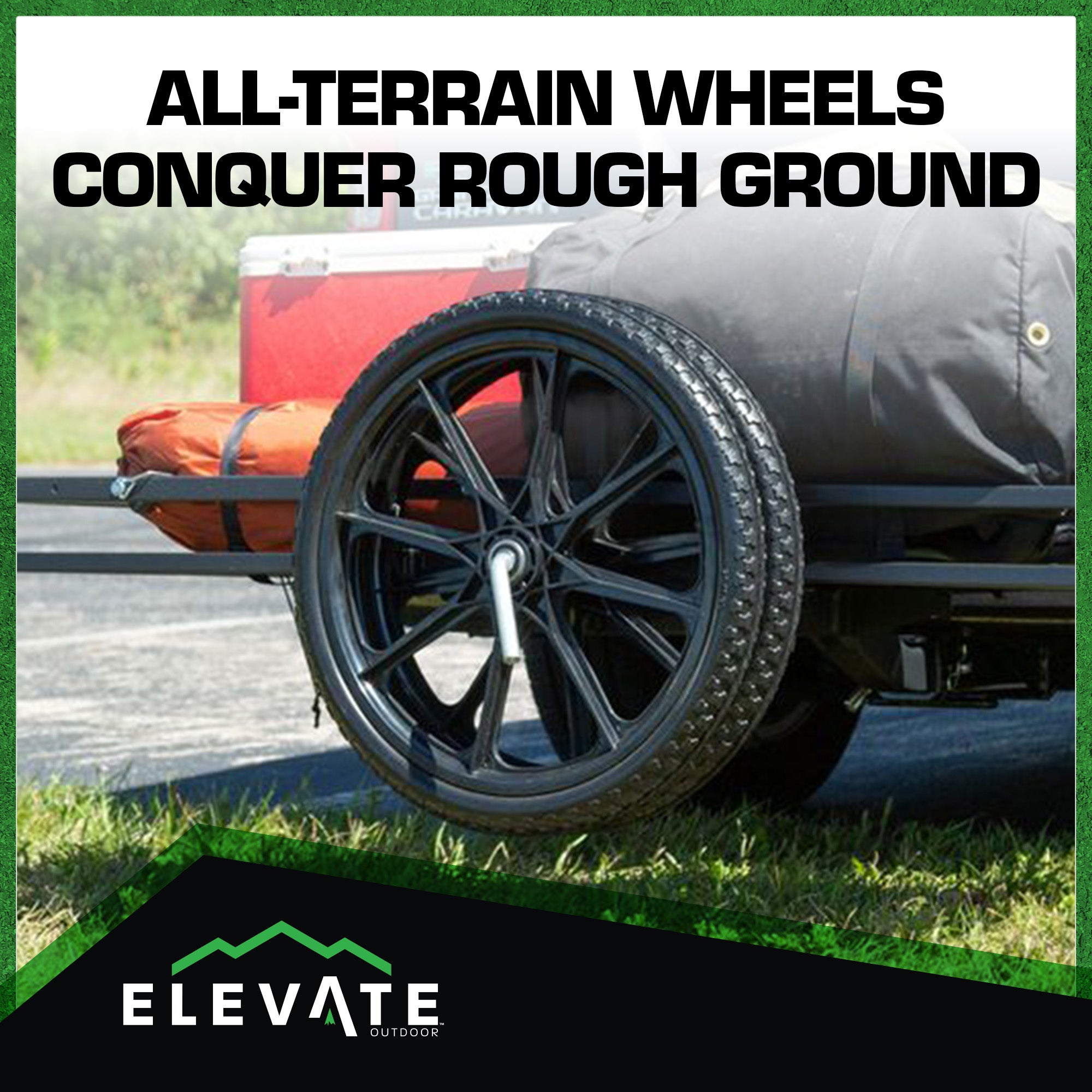 Elevate Outdoor Hitch-Mounted Cargo Carrier and Game Cart w/ 500 Pound Capacity - VMInnovations