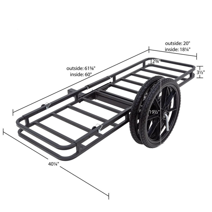 Elevate Outdoor Hitch-Mounted Cargo Carrier and Game Cart w/ 500 Pound Capacity - VMInnovations