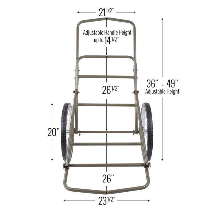 Kill Shot XL Deer Hunting Game Cart, Folding Utility Dolly w/ 750 Pound Capacity - VMInnovations