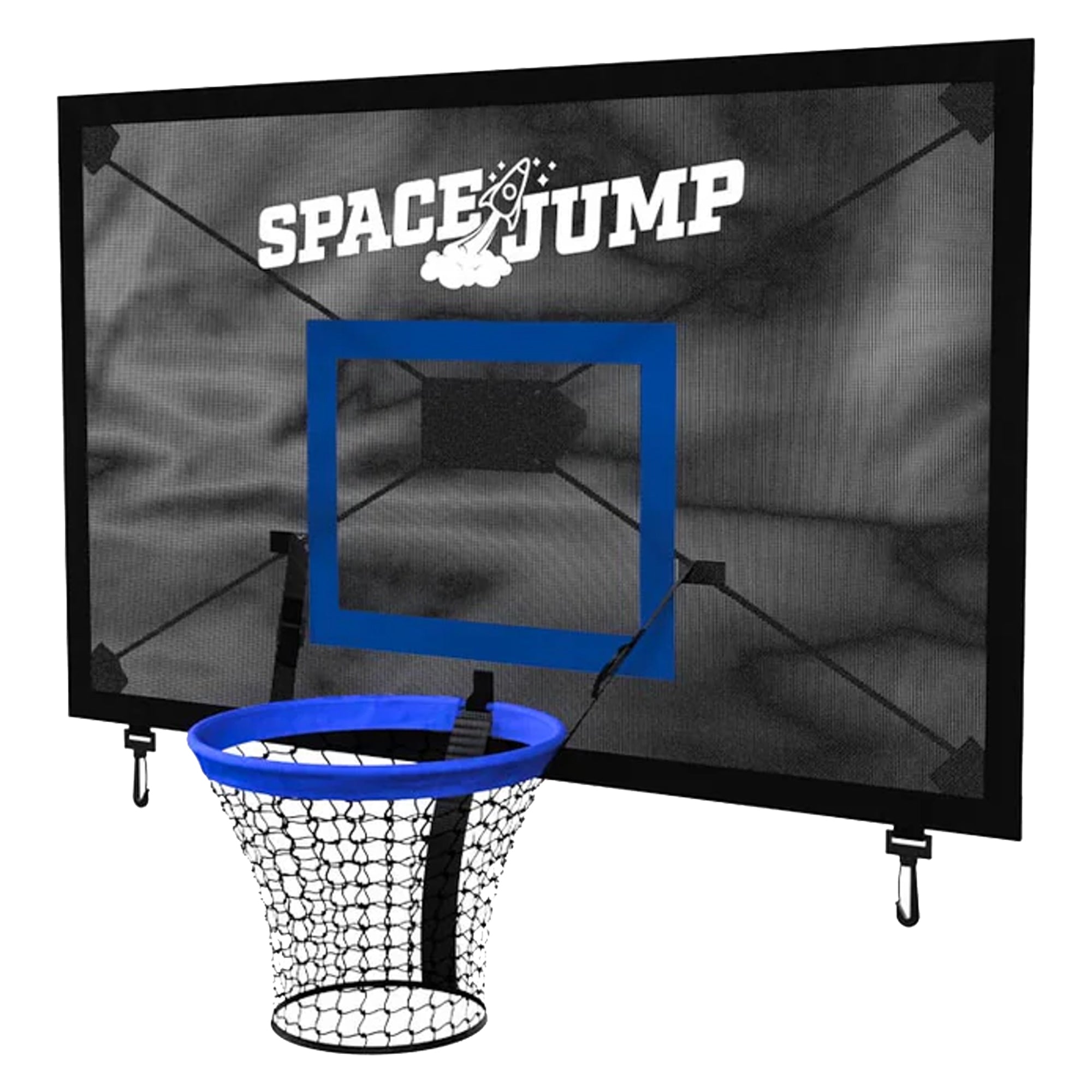 SpaceJump Lunar 16' Round Trampoline with AstroJam Basketball Hoop Attachment
