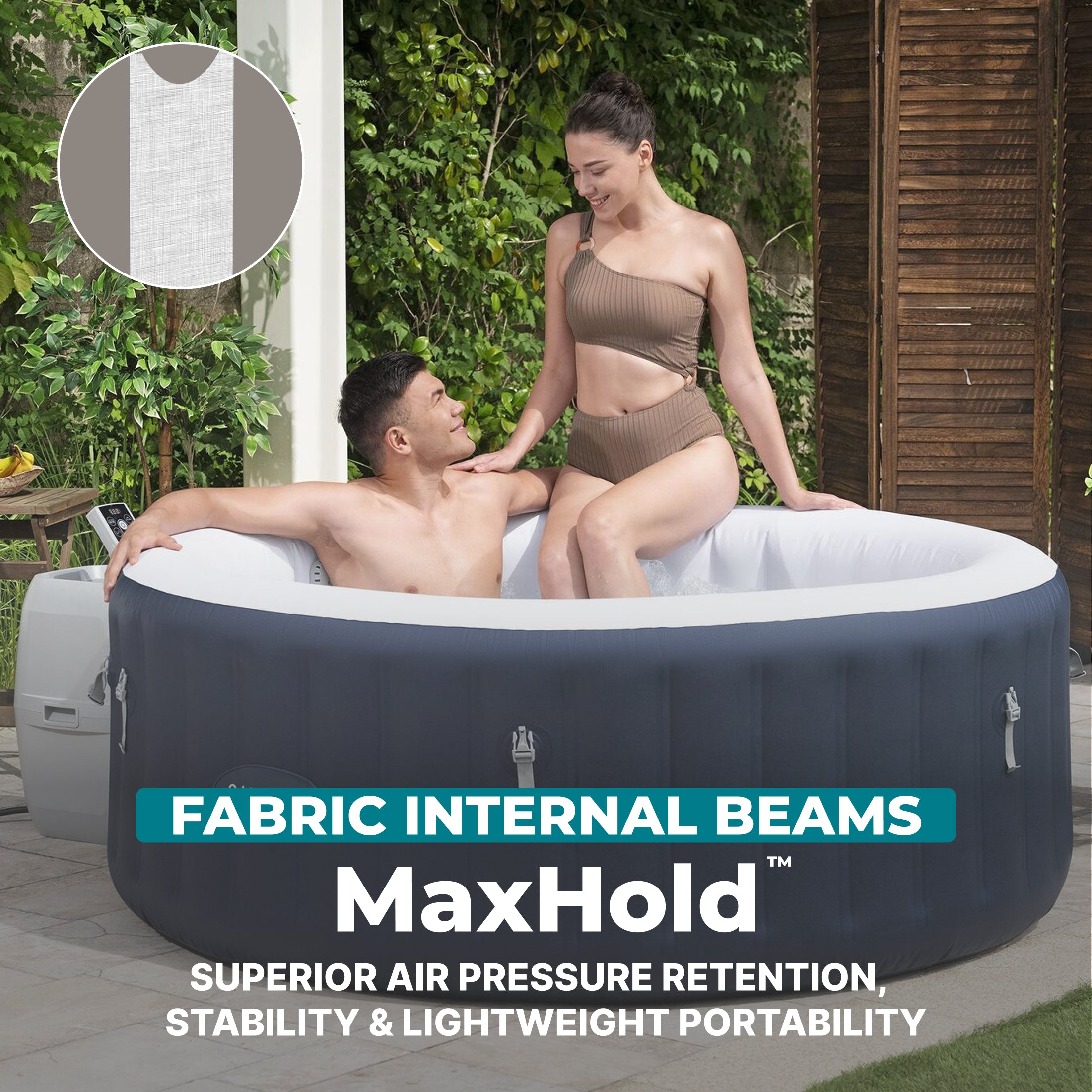 Bestway SaluSpa Miami 2-4 Person Inflatable Hot Tub, Round Spa, (For Parts)