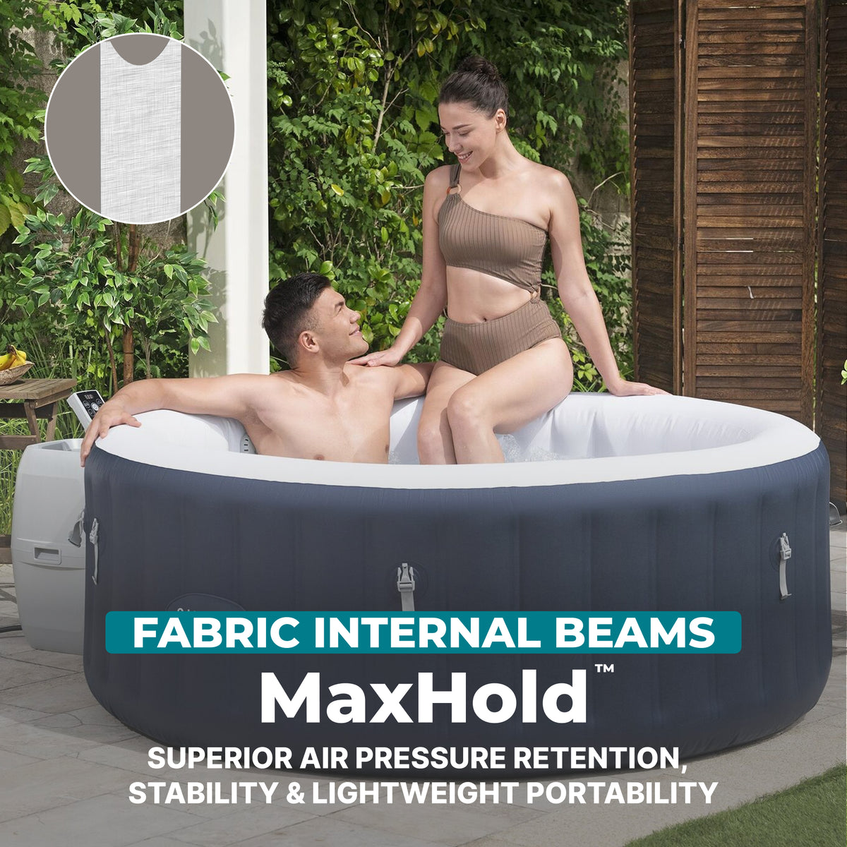 Bestway SaluSpa Miami 2-4 Person Inflatable Hot Tub, Round Spa, (For Parts)