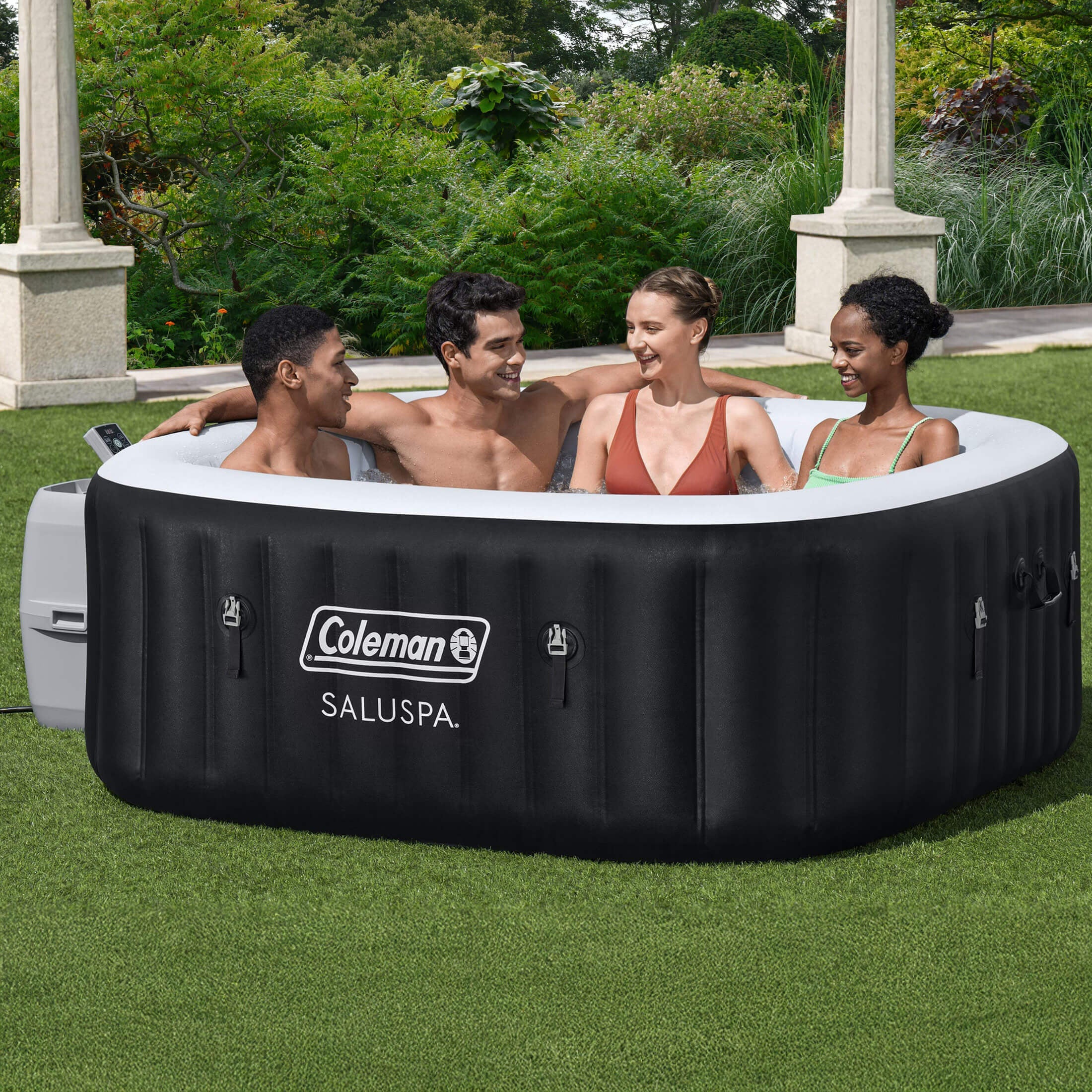 Coleman Hawaii 4-6 Person AirJet Inflatable Hot Tub w/EnergySense Cover Open Box - VMInnovations