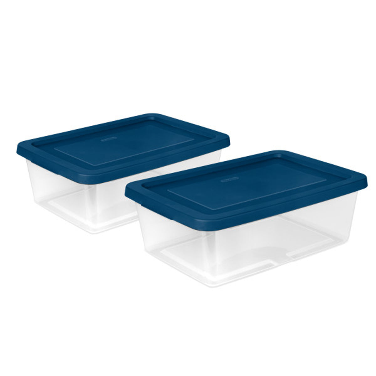Sterilite 12Qt Storage Boxes Clear Plastic Containers with Lid, Set of 36, Blue