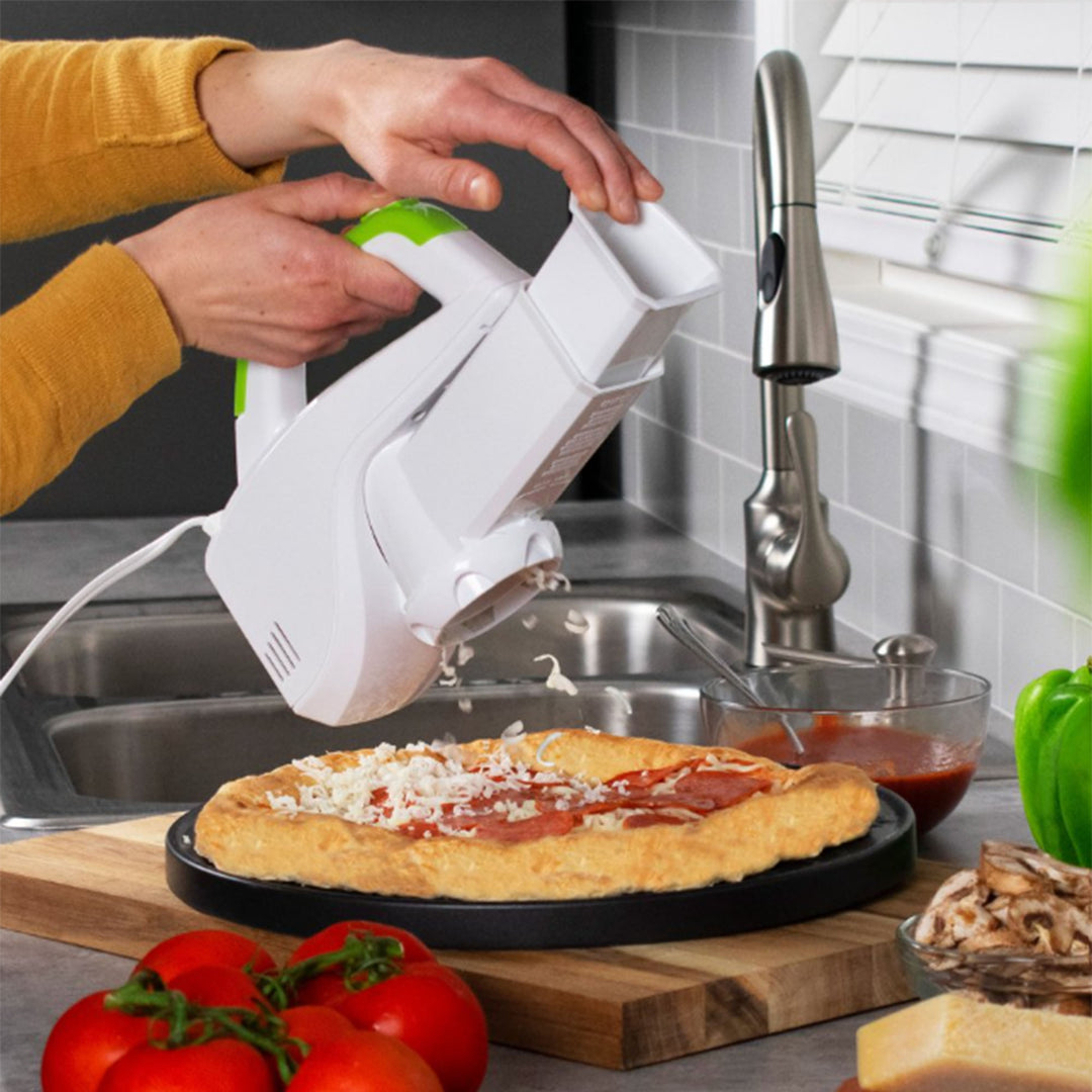 Presto 02910 SaladShooter Electric Slicer/Shredder, Handheld Food Chopper, White - VMInnovations