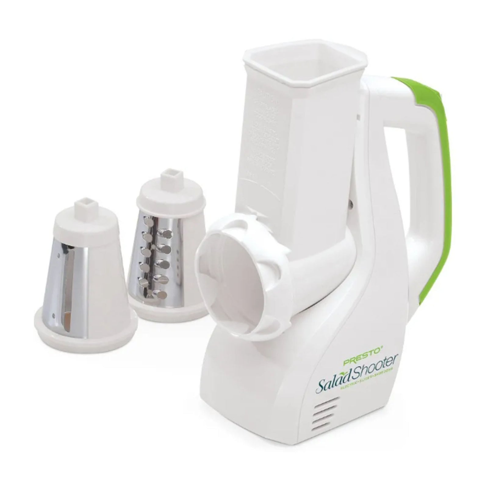 Presto 02910 SaladShooter Electric Slicer/Shredder, Handheld Food Chopper, White - VMInnovations