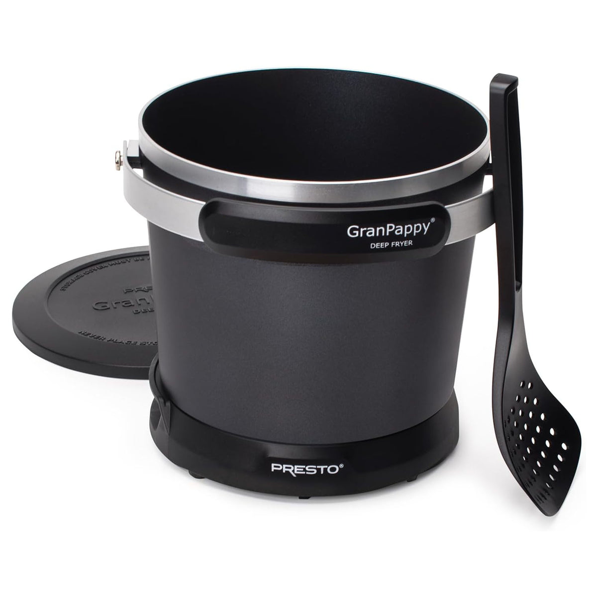 Presto Electric Deep Fryer, Ceramic Nonstick, Handy Scoop, Black (Open Box)