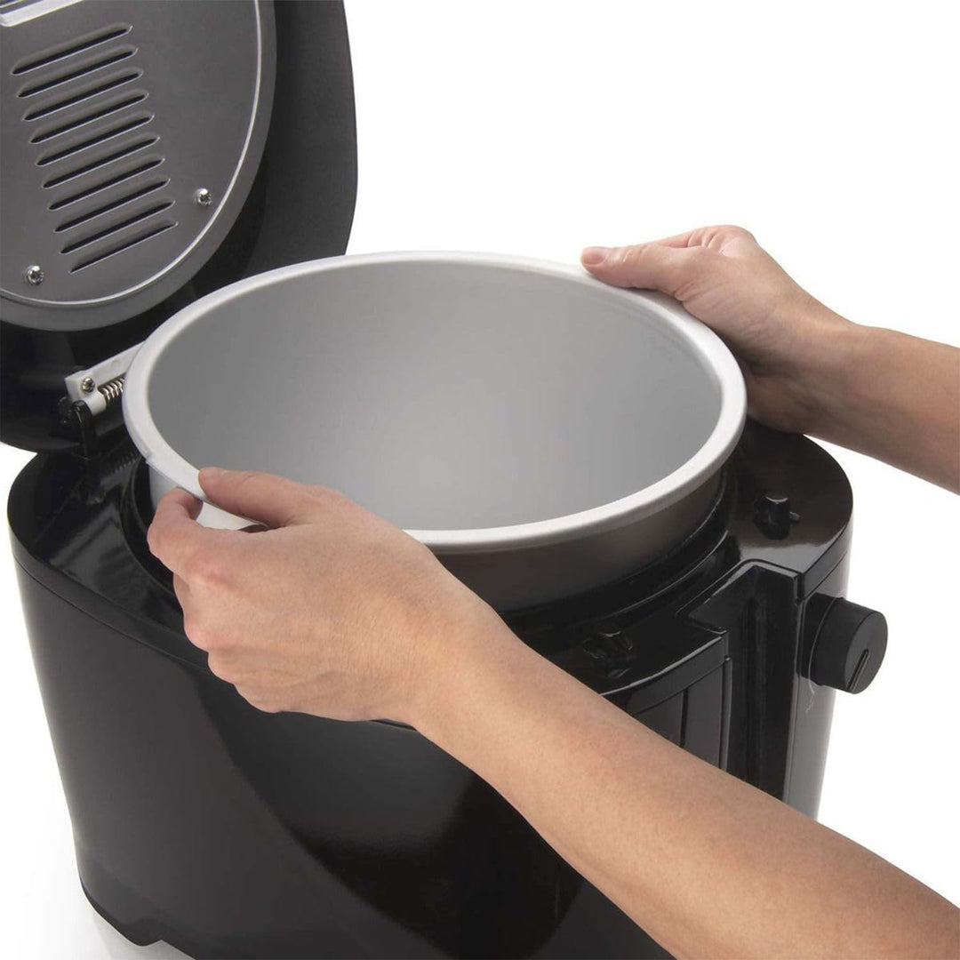 Presto 05442 Electric Deep Fryer, Cool Touch Compact Fryer, Easy Clean, Black - VMInnovations