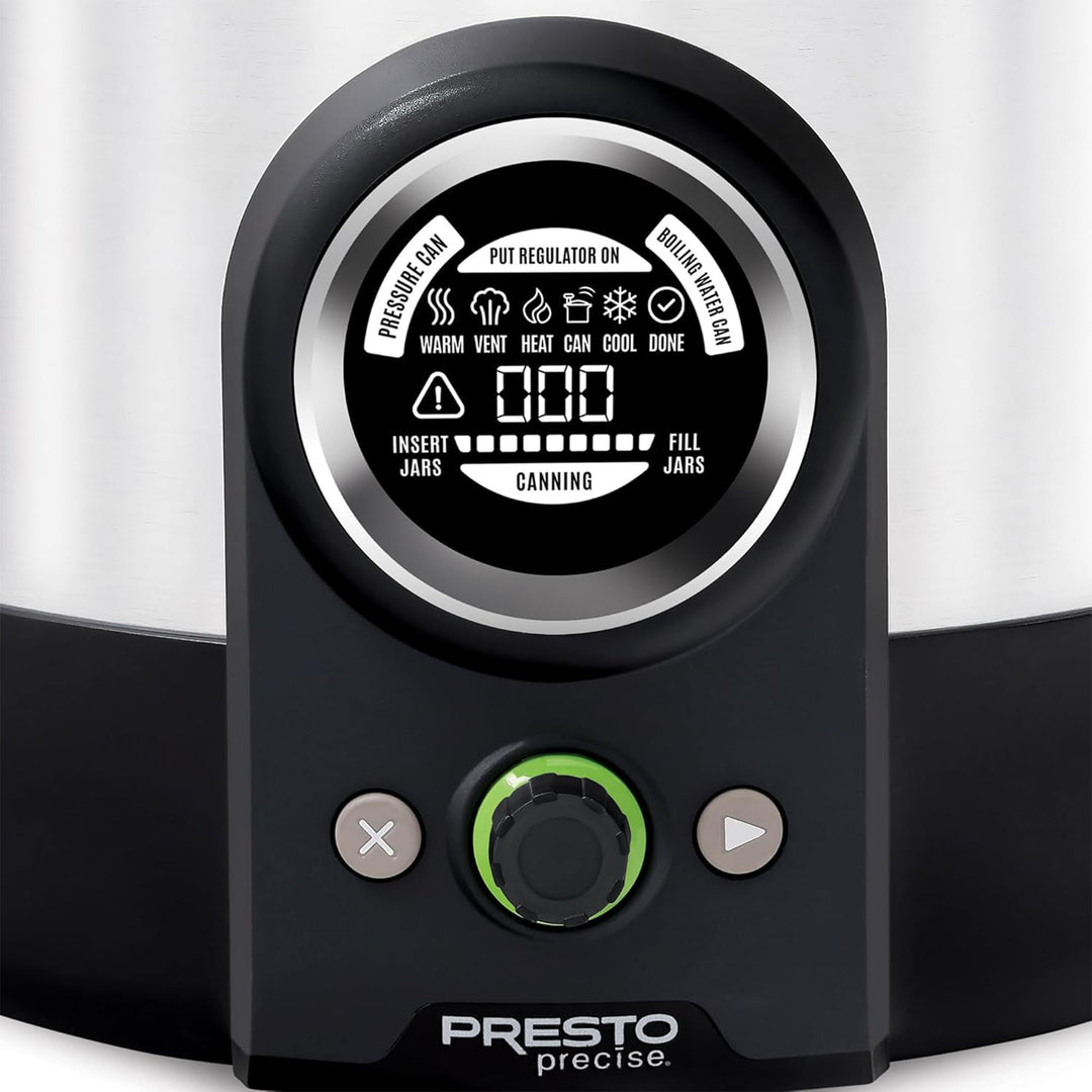 Presto 23 Quart Digital Pressure and Water Boiling Canner, LED Digital Display - VMInnovations