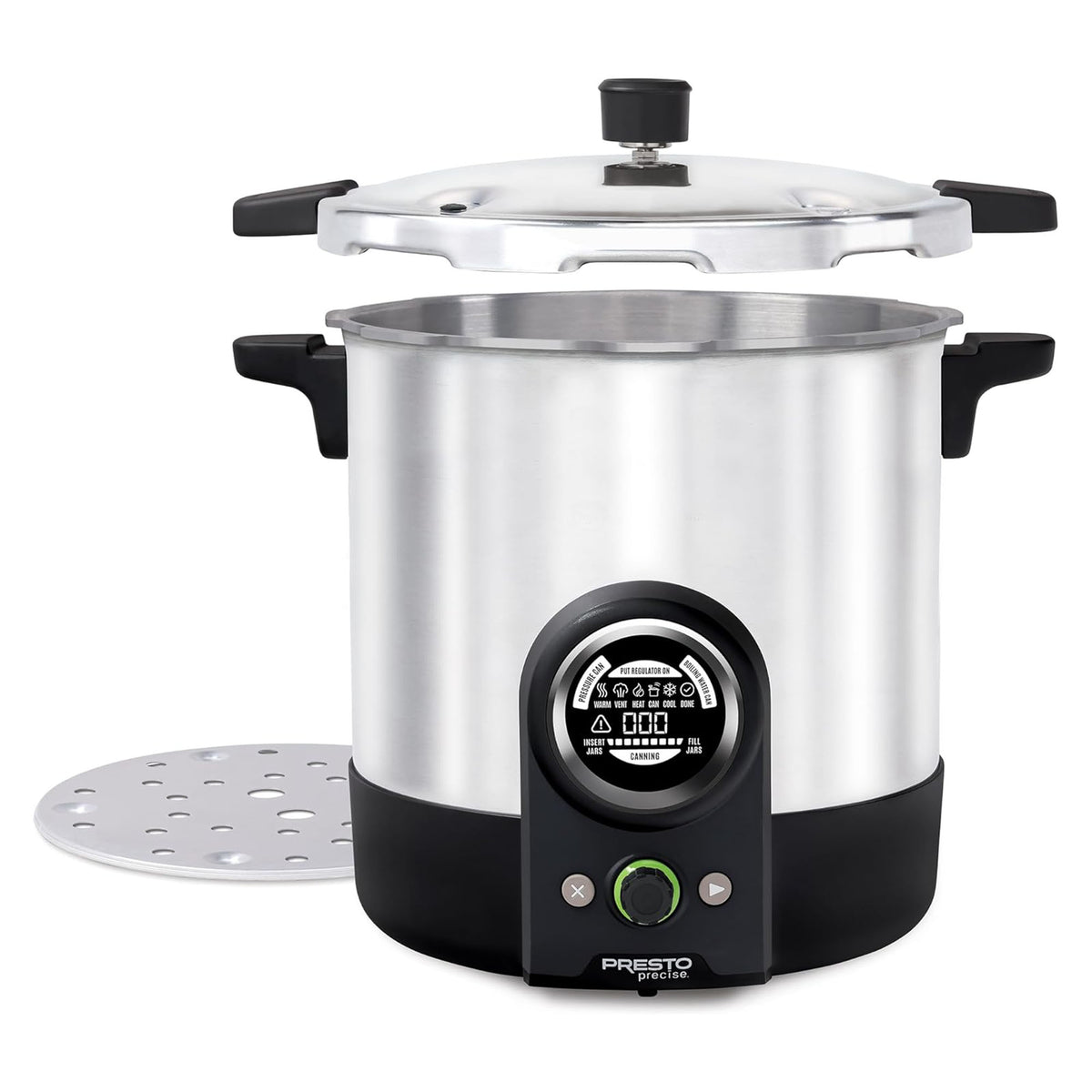 Presto 23qt Digital Pressure & Water Boiling Canner, LED Display (Open Box) - VMInnovations