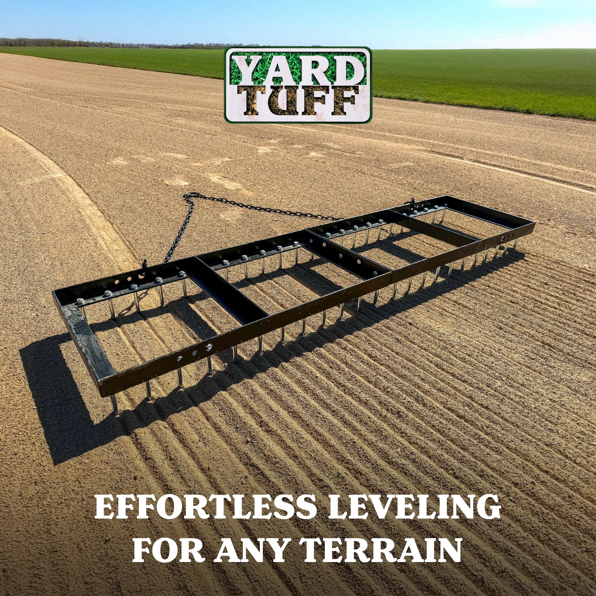 Yard Tuff Spike Drag, Tow Behind Lawn Field Leveling Attachment, 6 Ft Wide - VMInnovations