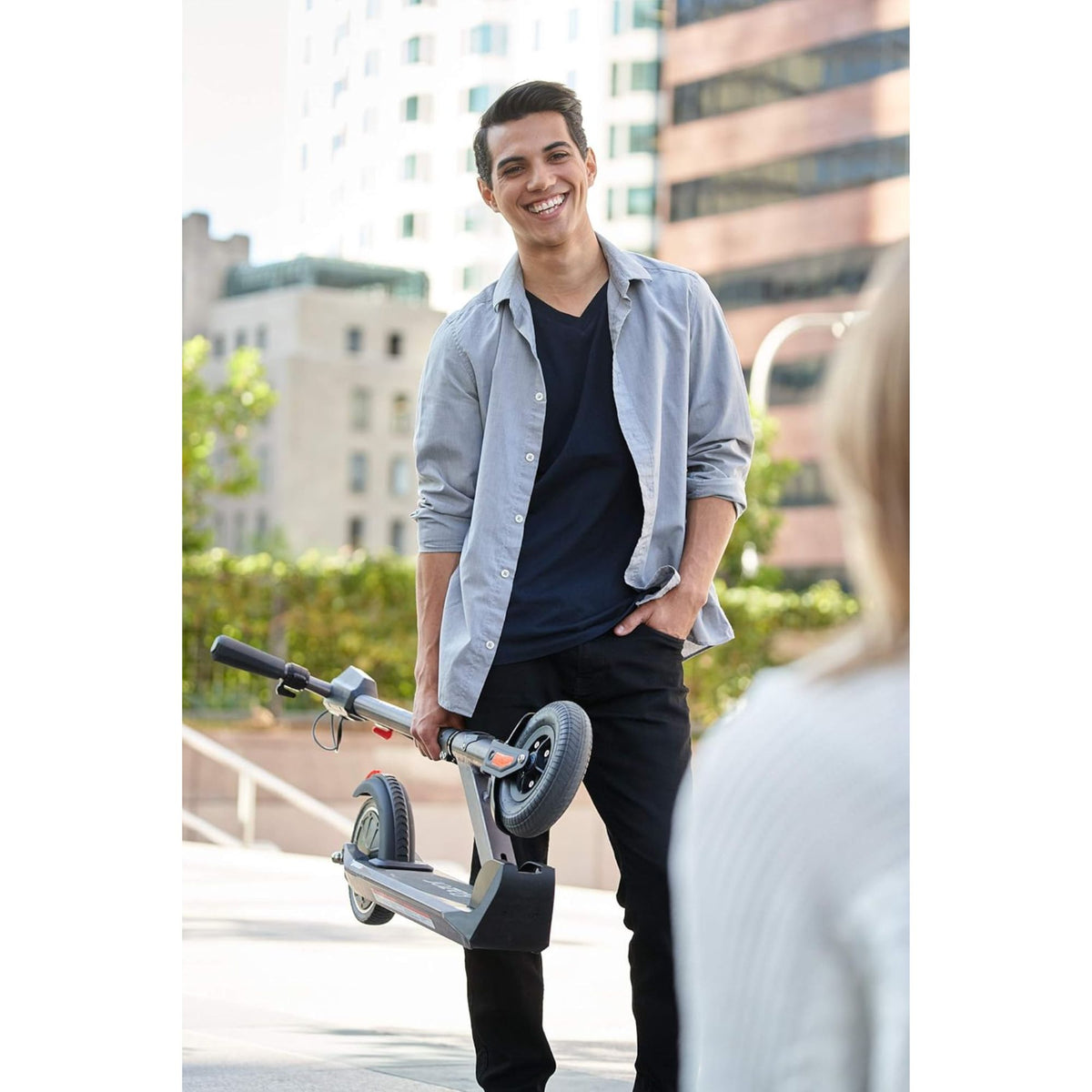 Razor E Prime III Electric Scooter, 8" Front Tire, LED Lights, Rear Drive (Used) - VMInnovations