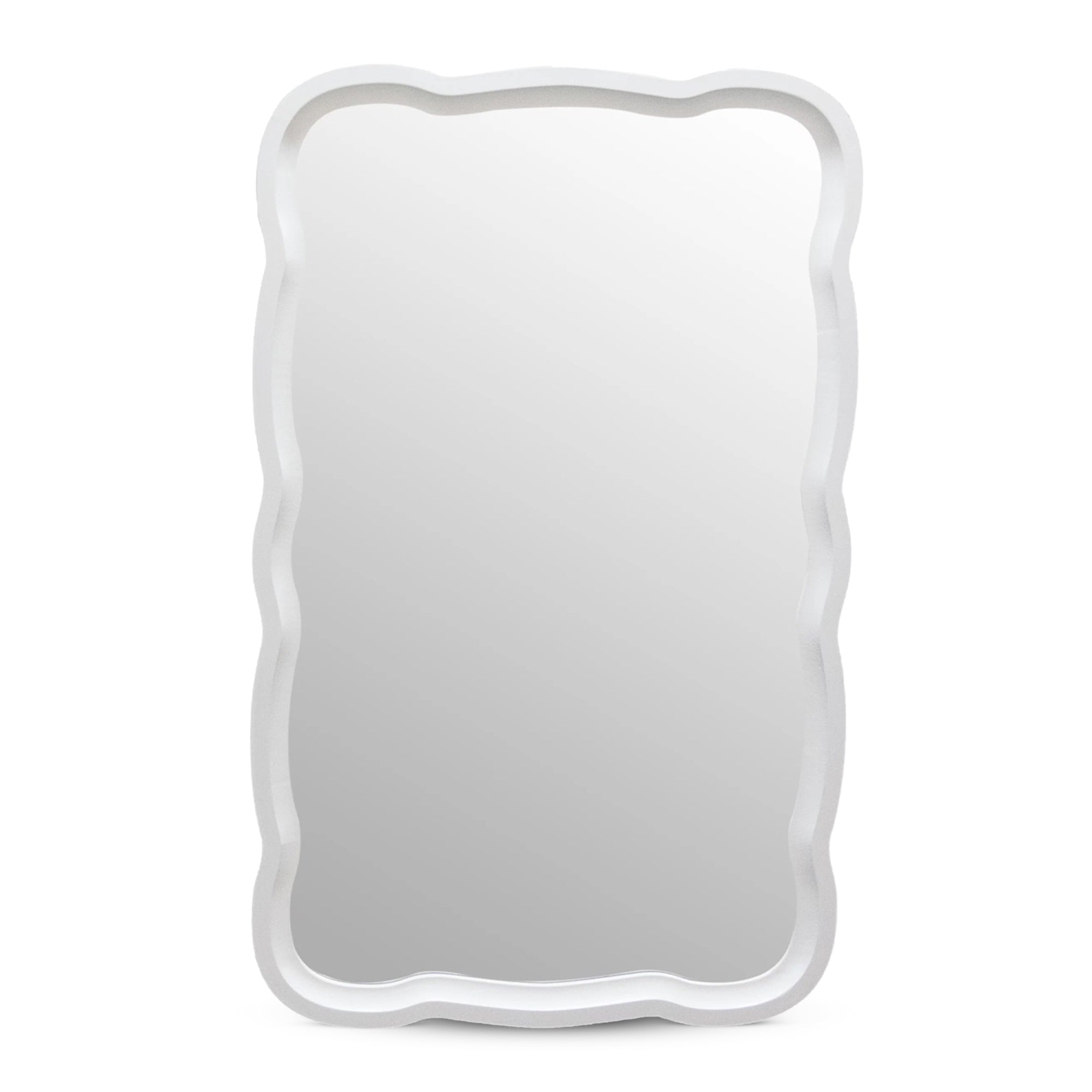 COZAYH Curved Wood Frame Accent Mirror, Modern Farmhouse Wall Decor (Open Box) - VMInnovations