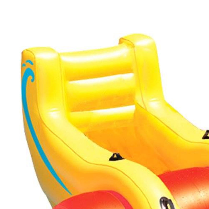 Swimline Pool Inflatable 2 Person Sea Saw Rocker Float with Electric Air Pump