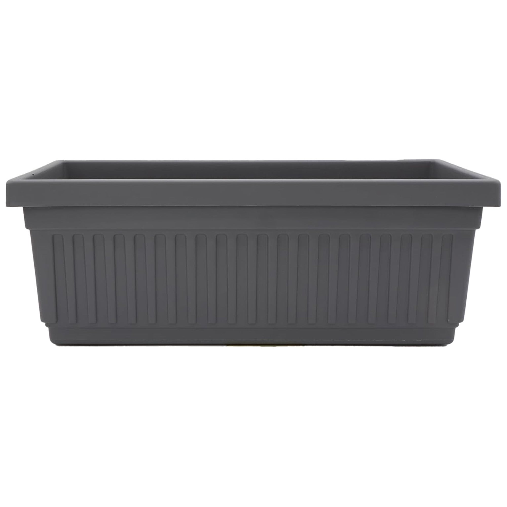 The HC Companies 24-Inch Venetian Window Planter Box with Drain Plug, Warm Gray - VMInnovations