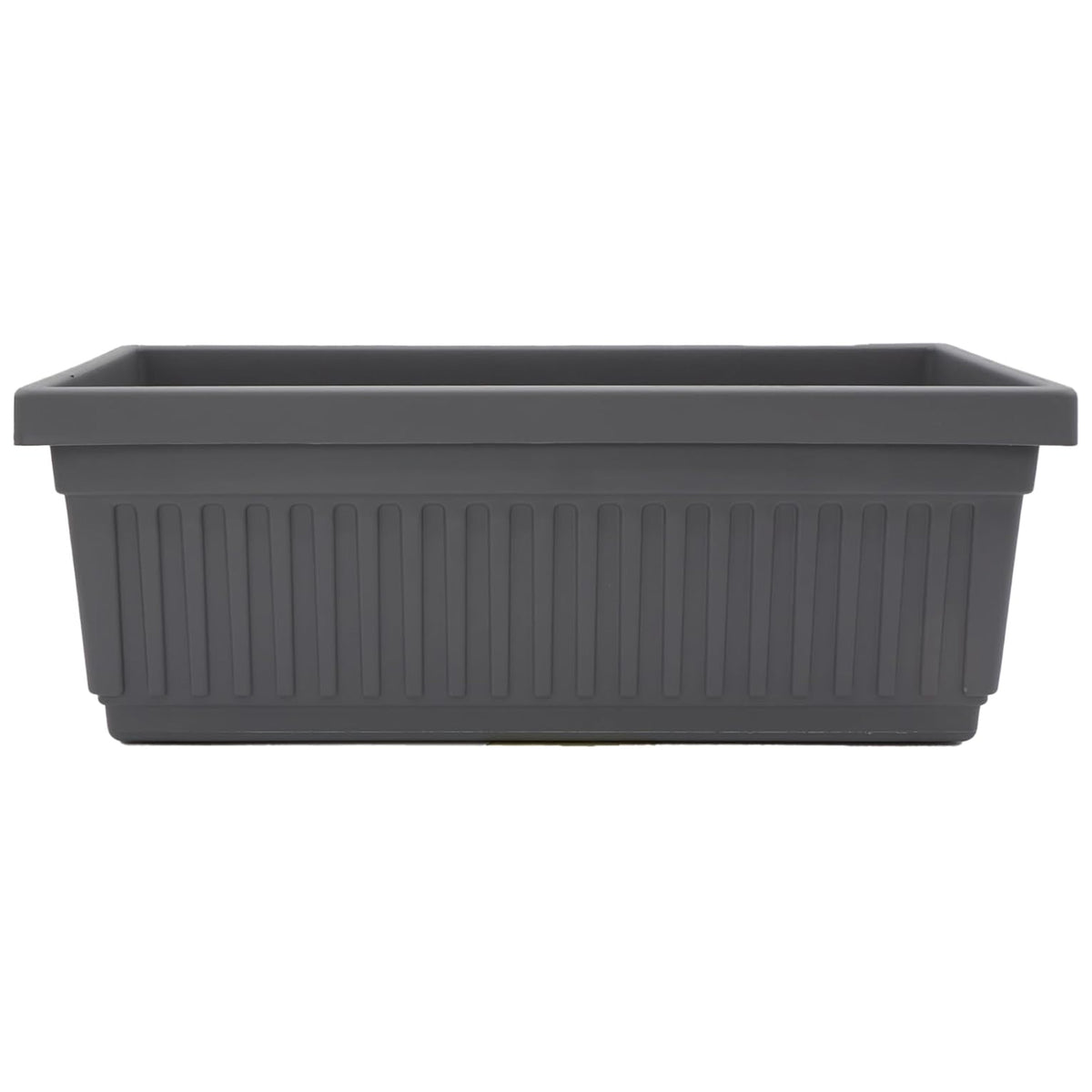 The HC Companies 30-Inch Venetian Window Planter Box with Drain Plug, Warm Gray - VMInnovations