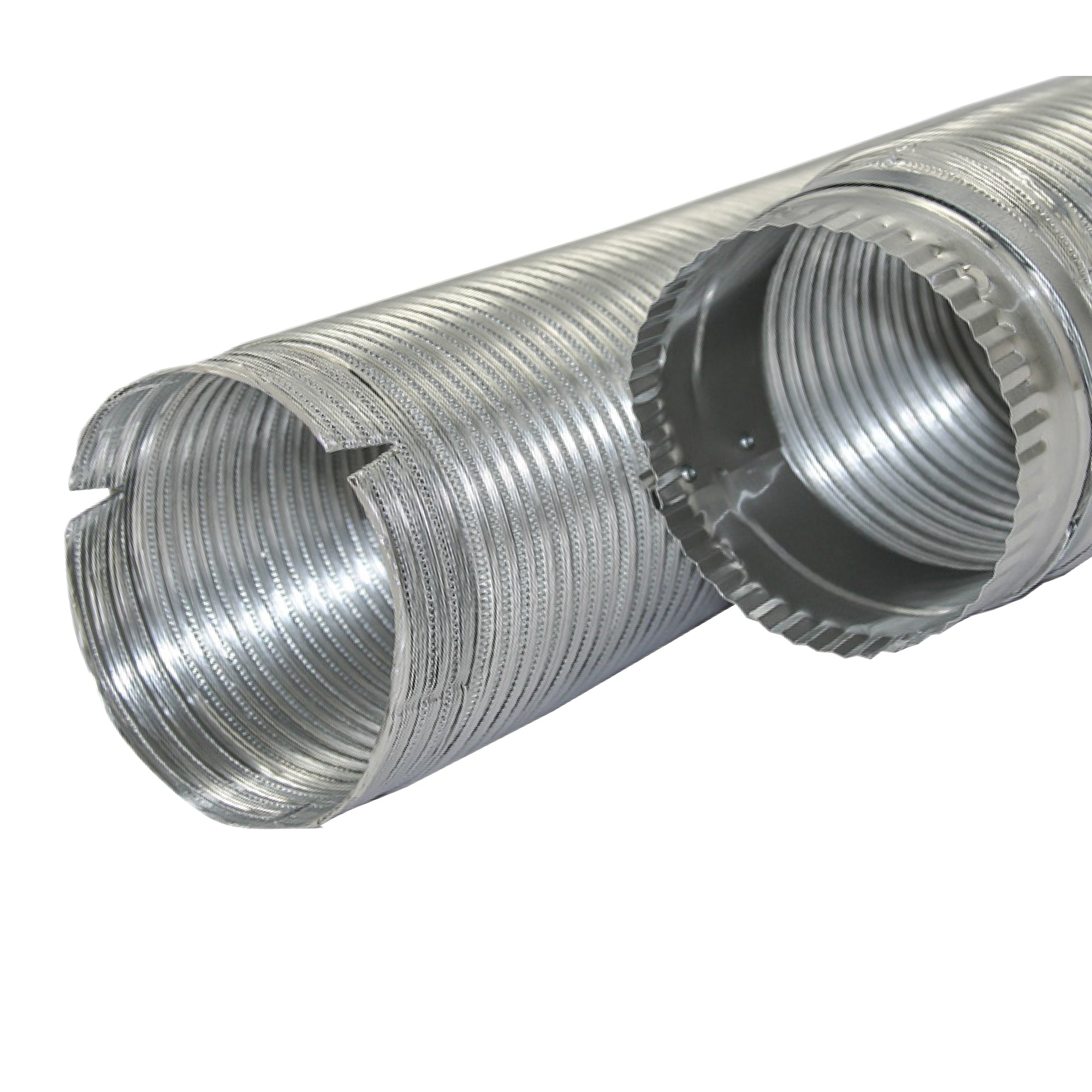 Builder's Best 4" x 6' Snap-Lock Semi-Rigid Pipe with Male and Female Fittings - VMInnovations