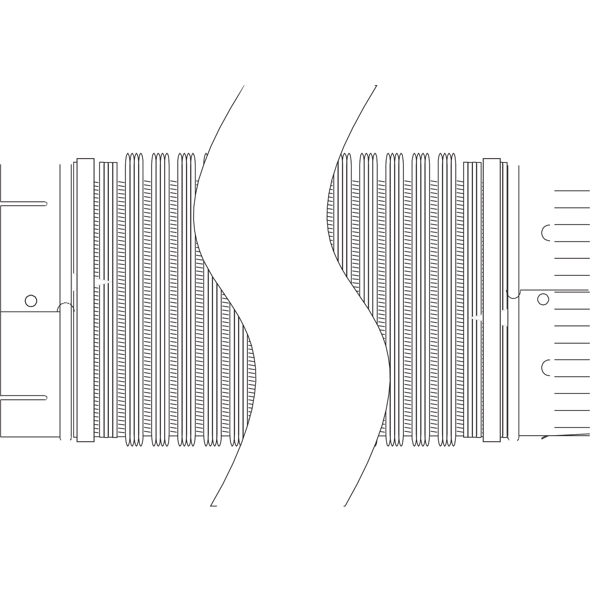 Builder's Best 4" x 6' Snap-Lock Semi-Rigid Pipe with Male and Female Fittings - VMInnovations