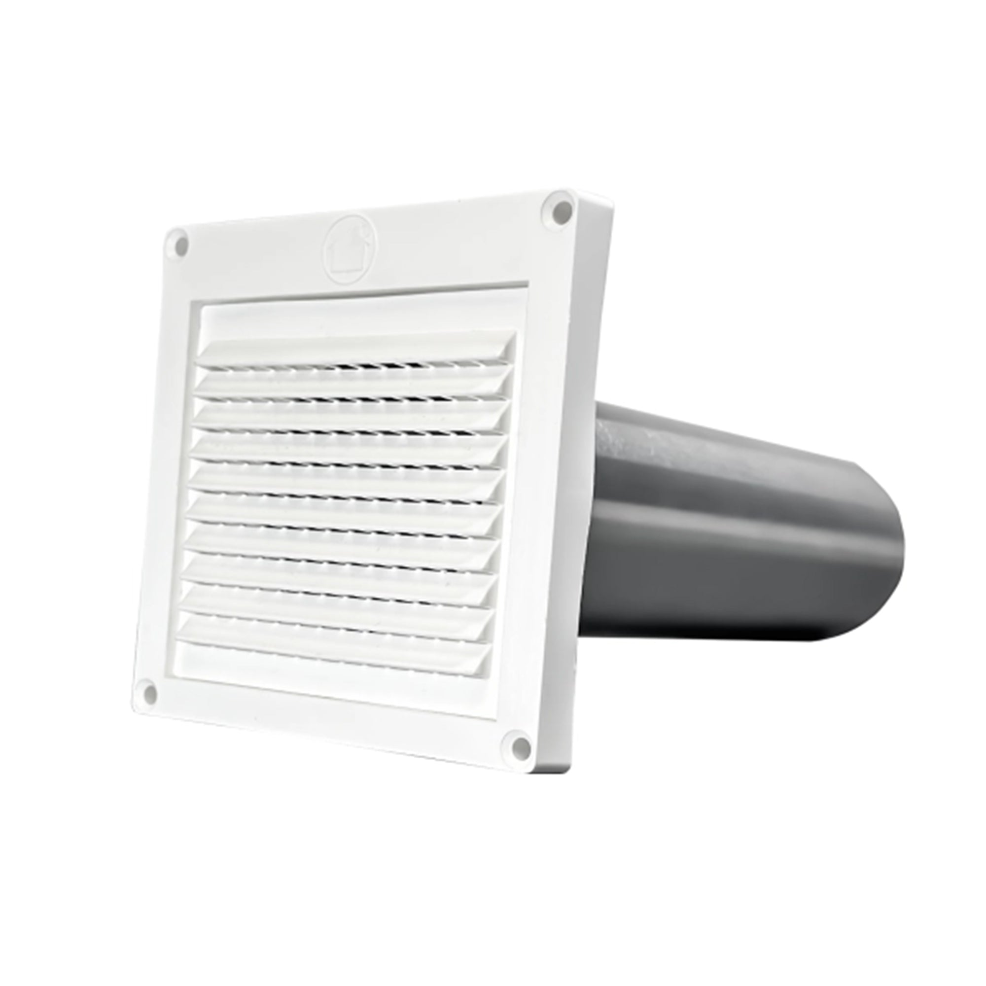 Builder’s Best PFL344 Plastic Fixed Louver Mini Hood Vent with 1/4-Inch Grid - VMInnovations